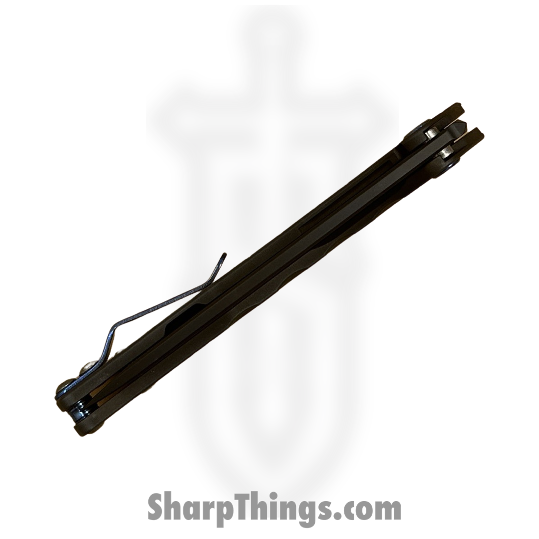 Medford Knife and Tool - MK2084PT-30OV-T2CP-Q4 - Prae Slim - Folding Knife - s45vn DLC Tanto - Titanium - "Laser Tag" - Image 5