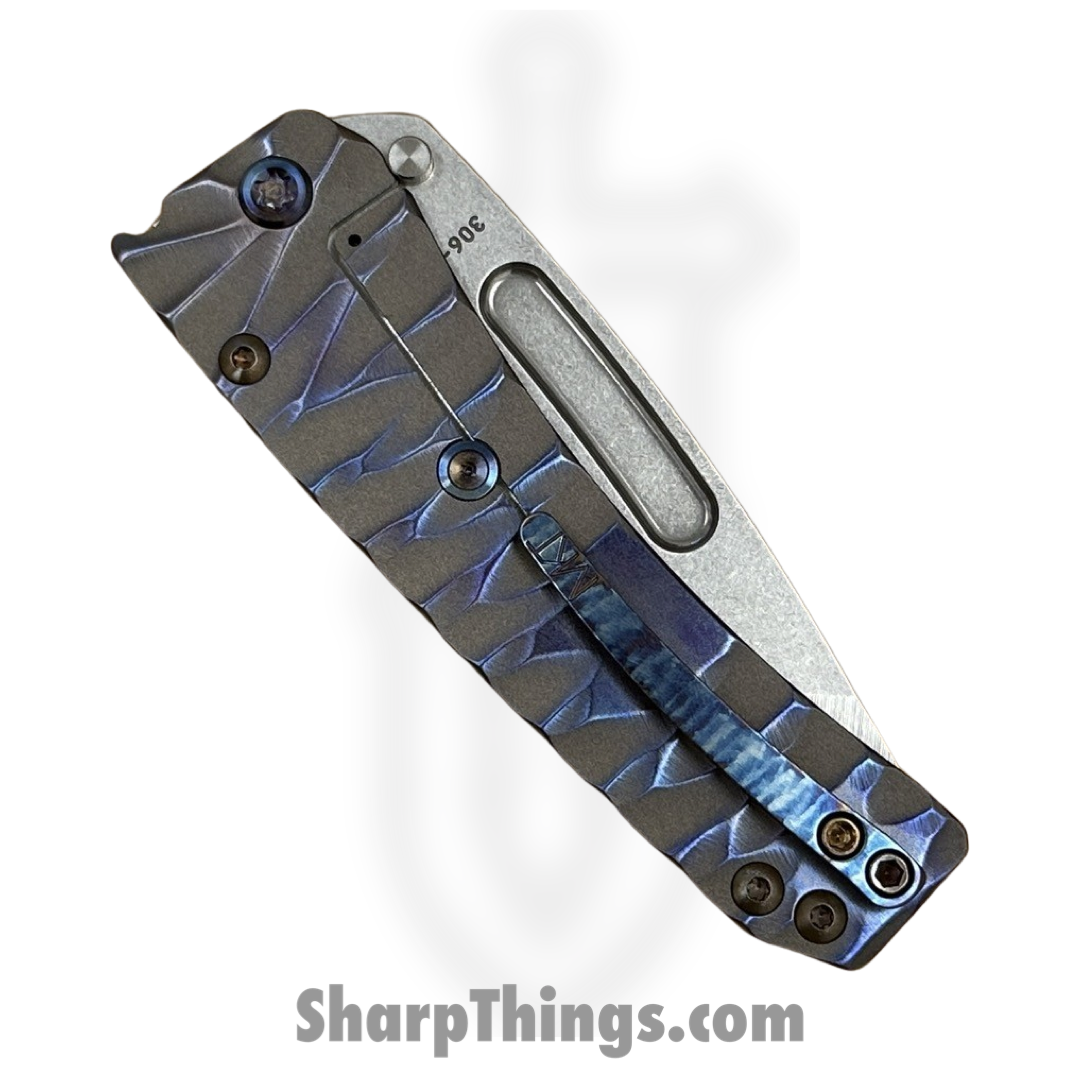 Medford Knife and Tool - MK2014TT-01TM-TFCT-Q4 - Slim Midi - Folding Knife - s45vn Tumbled Tanto - Titanium - "Predator" - Image 4