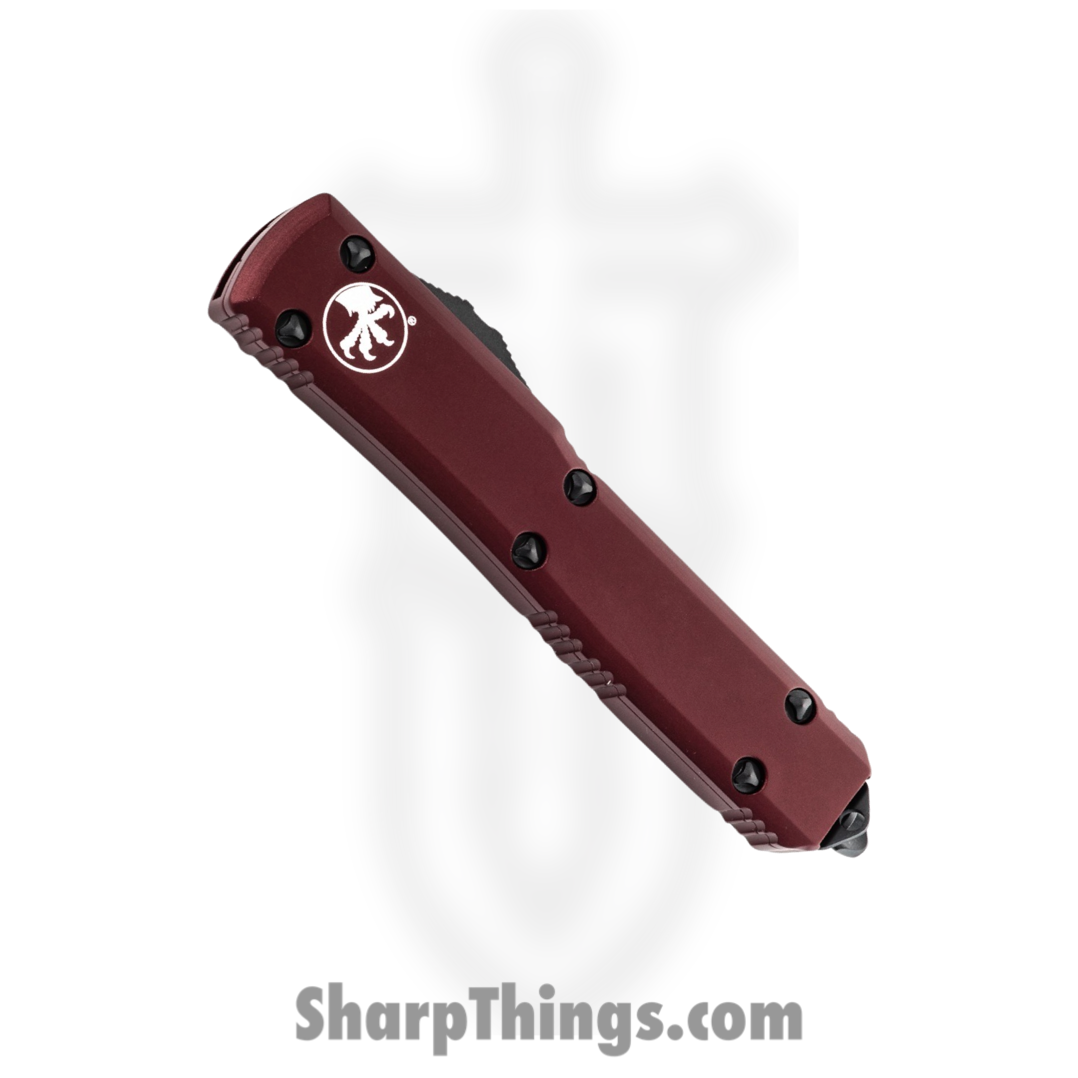 Microtech - 121-2MR - Ultratech P/S - OTF Auto - Black Drop Point - 6061-T6 Aluminum - Merlot Red - Image 3