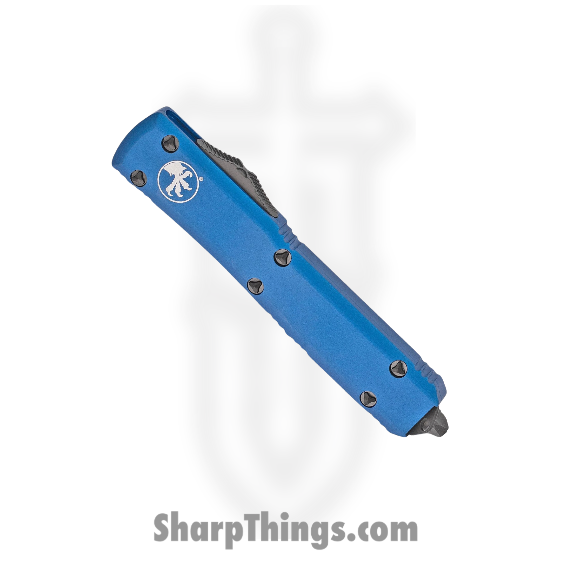 Microtech - 122-1BL - Ultratech D/E - OTF Auto - Black Dagger - 6061-T6 Aluminum - Blue - Image 2