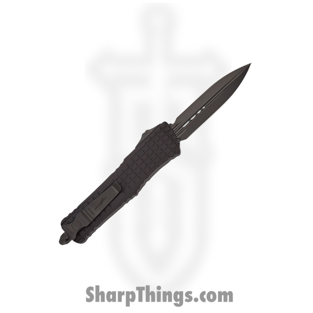 Microtech - 142-1CT-DSH - Combat Troodon Delta Frag Shadow - OTF Auto - DLC Dagger - UTD Milled 6061-T6 Aluminum - Black - Image 2