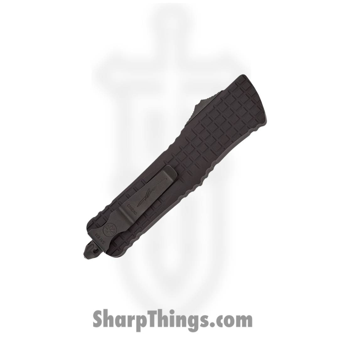 Microtech - 142-1CT-DSH - Combat Troodon Delta Frag Shadow - OTF Auto - DLC Dagger - UTD Milled 6061-T6 Aluminum - Black - Image 4
