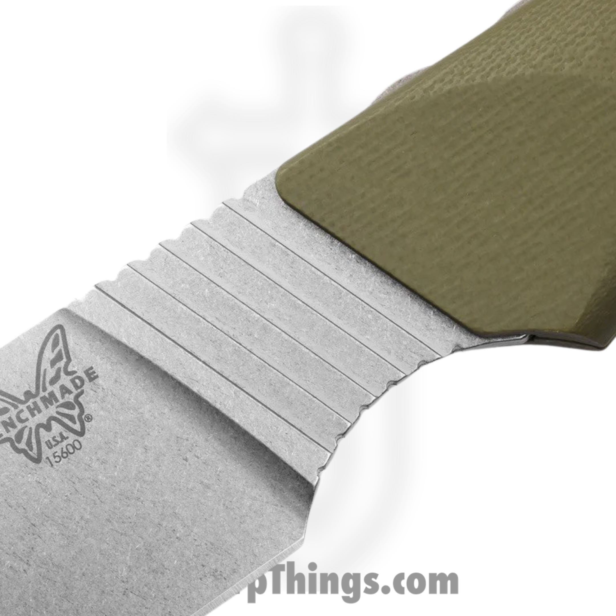Benchmade - 15600-01 - Raghorn - Fixed Blade Knife - CPM-S30V Satin Drop Point - G10 - OD Green - Image 2