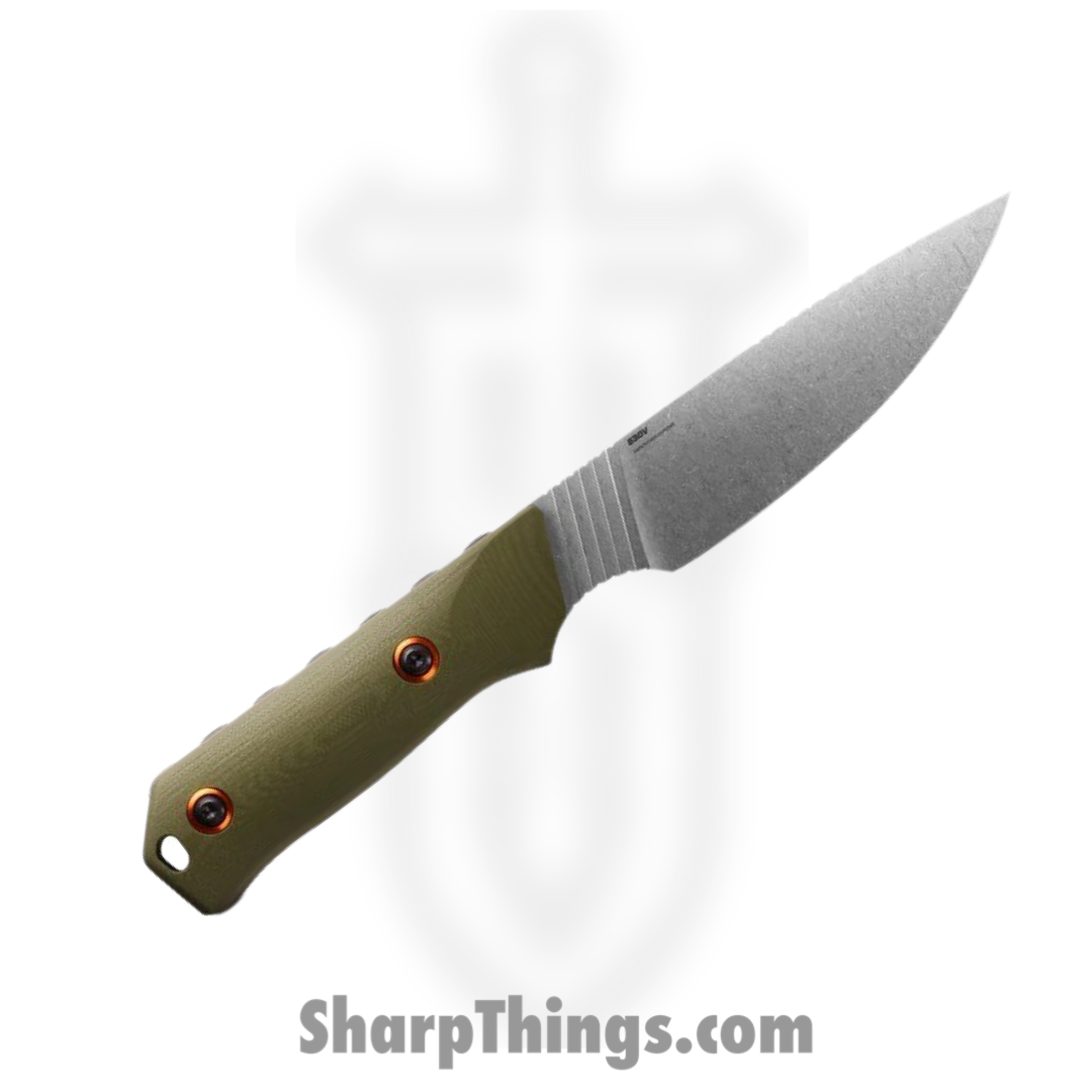 Benchmade - 15600-01 - Raghorn - Fixed Blade Knife - CPM-S30V Satin Drop Point - G10 - OD Green - Image 3