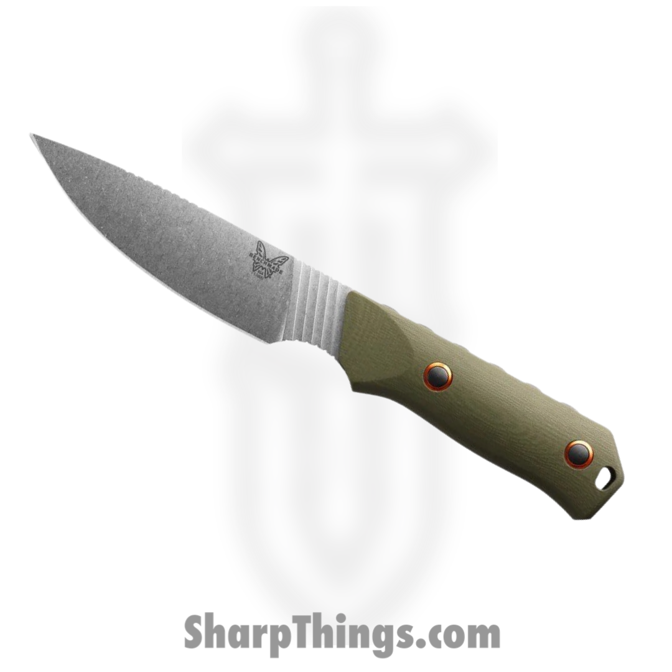 Benchmade - 15600-01 - Raghorn - Fixed Blade Knife - CPM-S30V Satin Drop Point - G10 - OD Green - Image 5