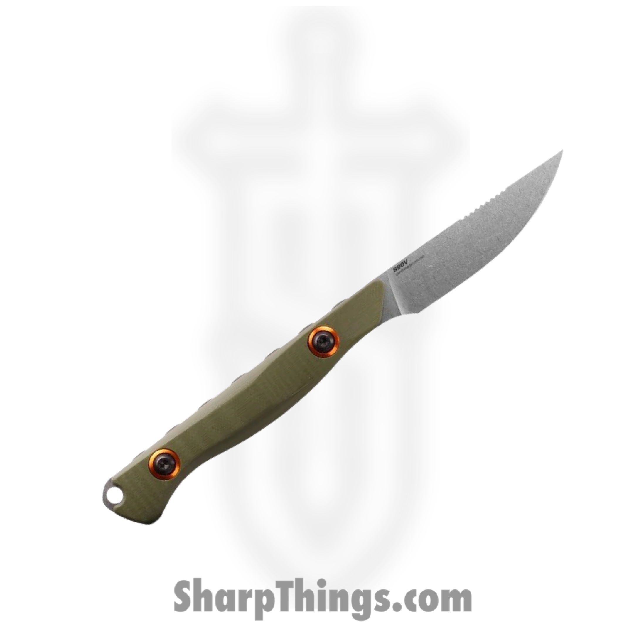 Benchmade - 15700-01 - Flyway - Fixed Blade Knife - CPM-S90V Satin Straight Back - G10 - OD Green - Image 3