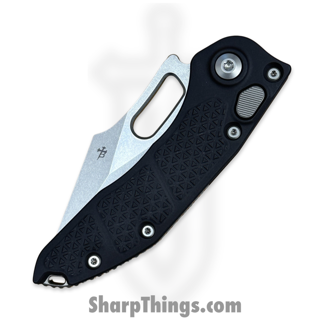 Microtech - 169-11 - Stitch P/S - Automatic Knife - Stonewash Spear Point - 6061-T6 Aluminum - Black - Image 4
