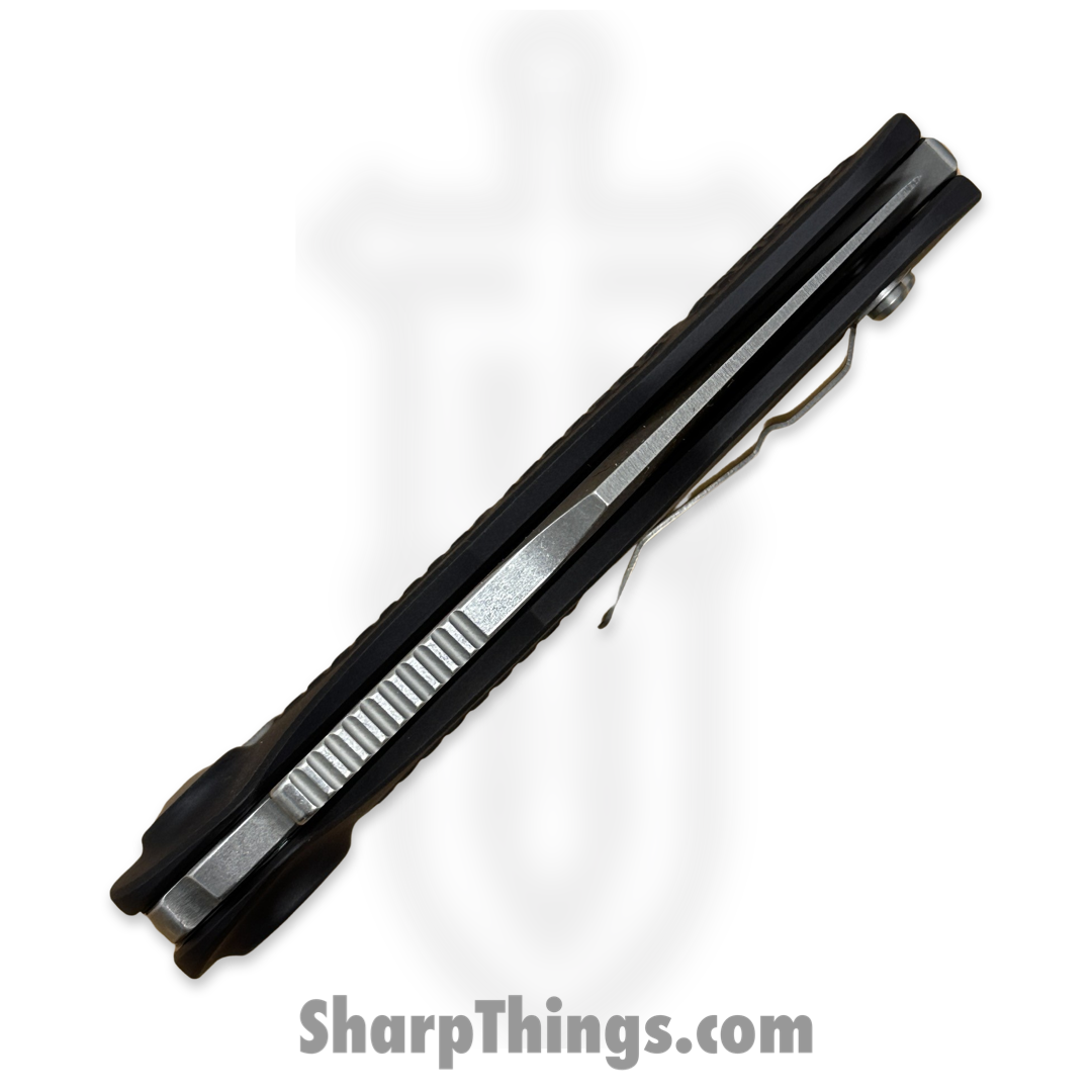 Microtech - 169-11 - Stitch P/S - Automatic Knife - Stonewash Spear Point - 6061-T6 Aluminum - Black - Image 6