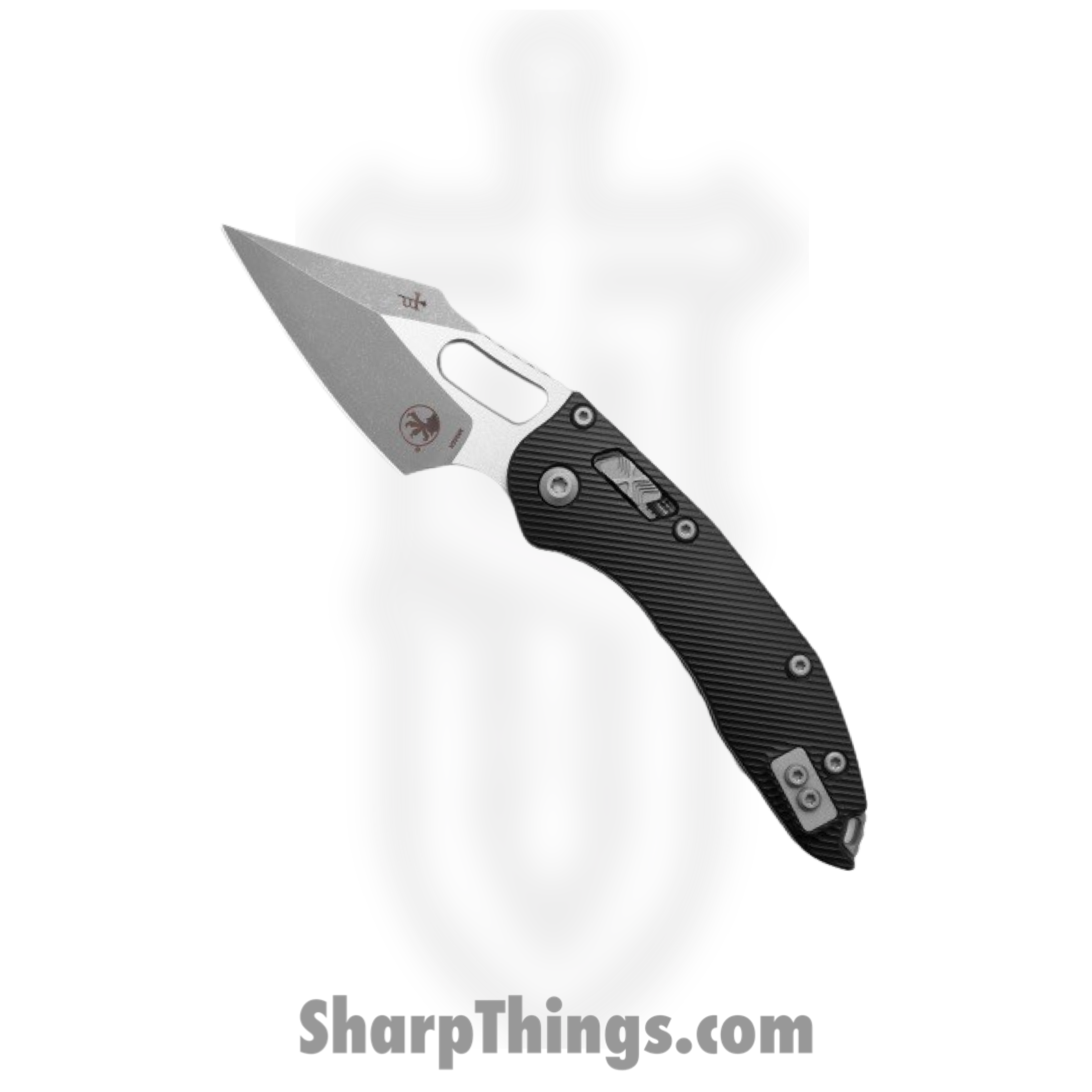 Microtech - 169RL-10APFL - Stitch RAM-LOK - Folding Knife - M390MK Apocalyptic Wharncliffe - Aluminum - Black