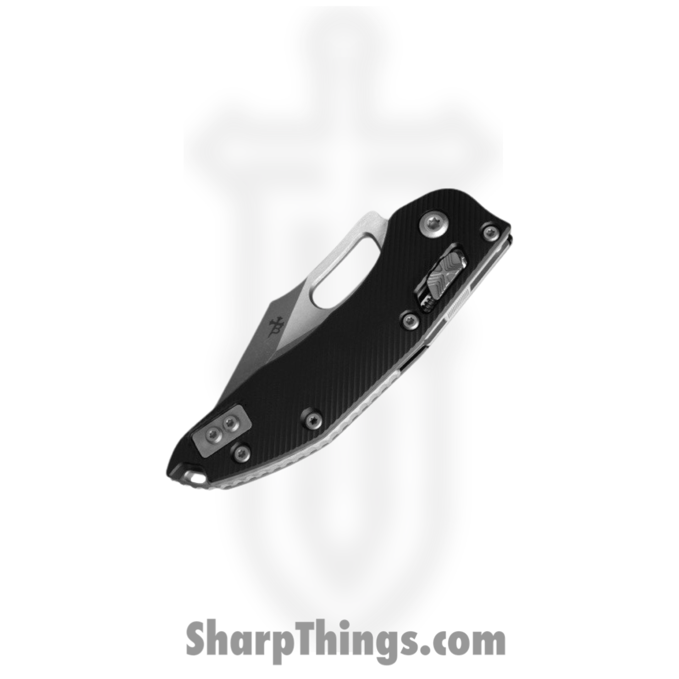 Microtech - 169RL-10APFL - Stitch RAM-LOK - Folding Knife - M390MK Apocalyptic Wharncliffe - Aluminum - Black - Image 2