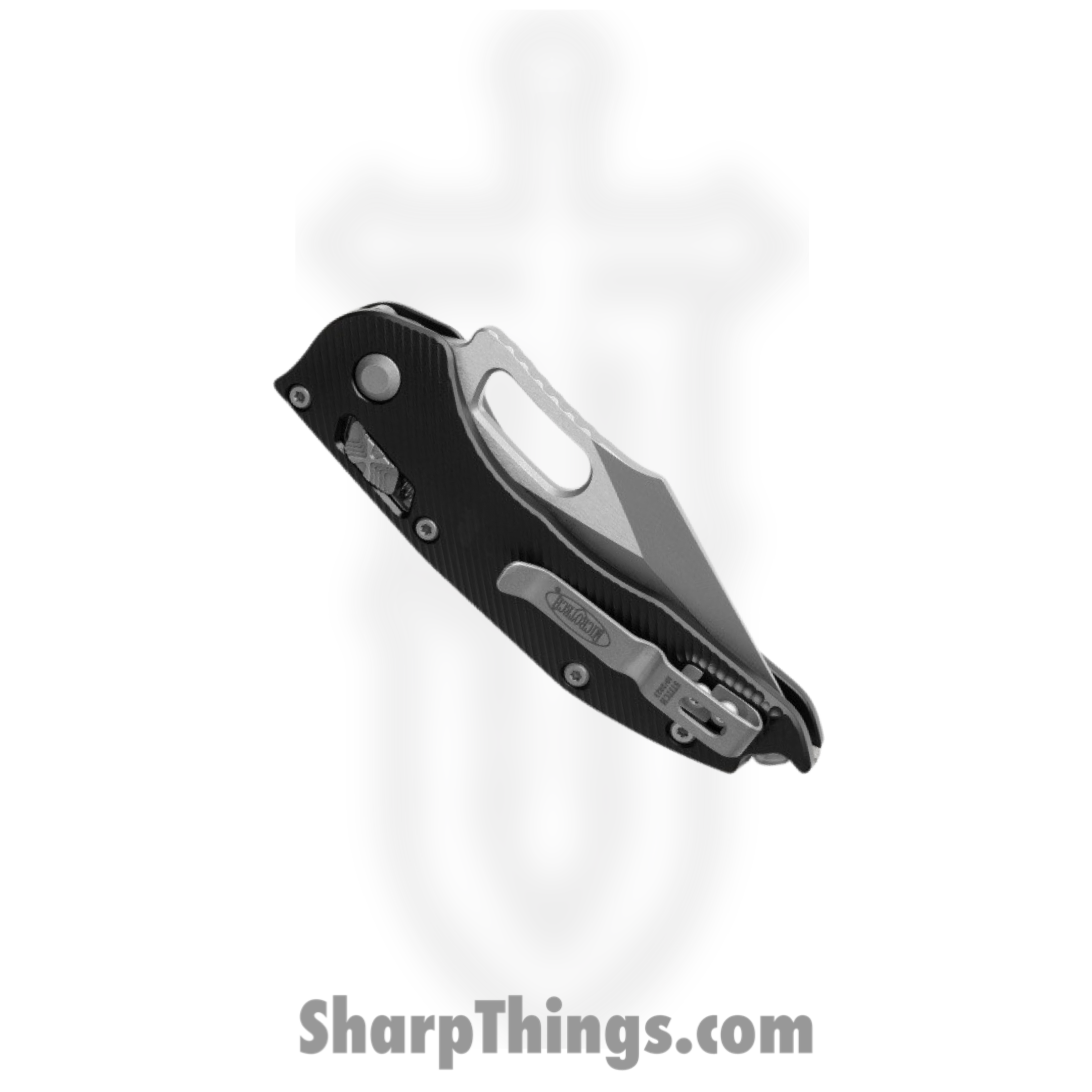 Microtech - 169RL-10APFL - Stitch RAM-LOK - Folding Knife - M390MK Apocalyptic Wharncliffe - Aluminum - Black - Image 3