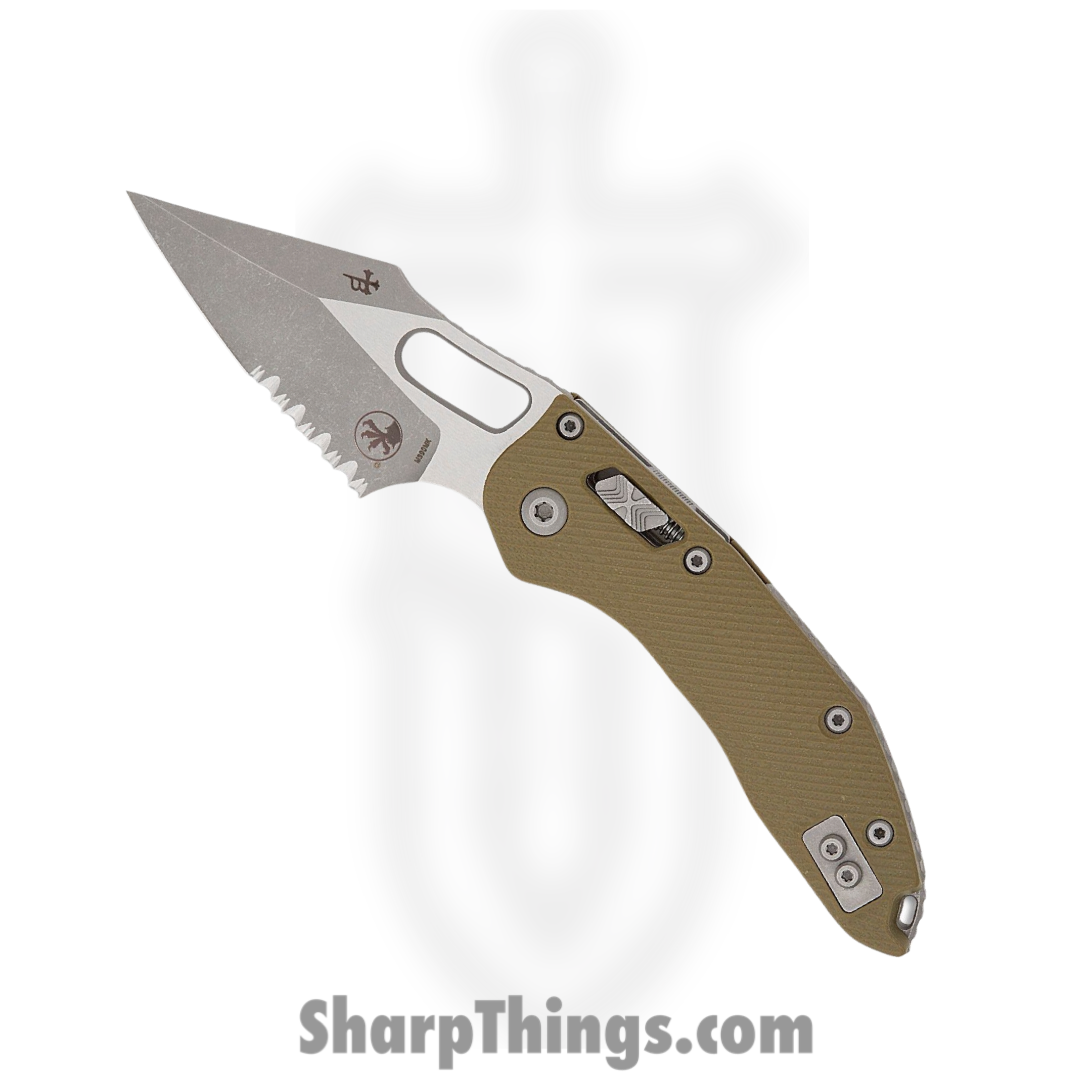 Microtech - 169RL-11APFLGTOD - Stitch RAM-LOK P/S - Folding Knife - M390MK Apocalyptic Spear Point - Fluted G10 - OD Green
