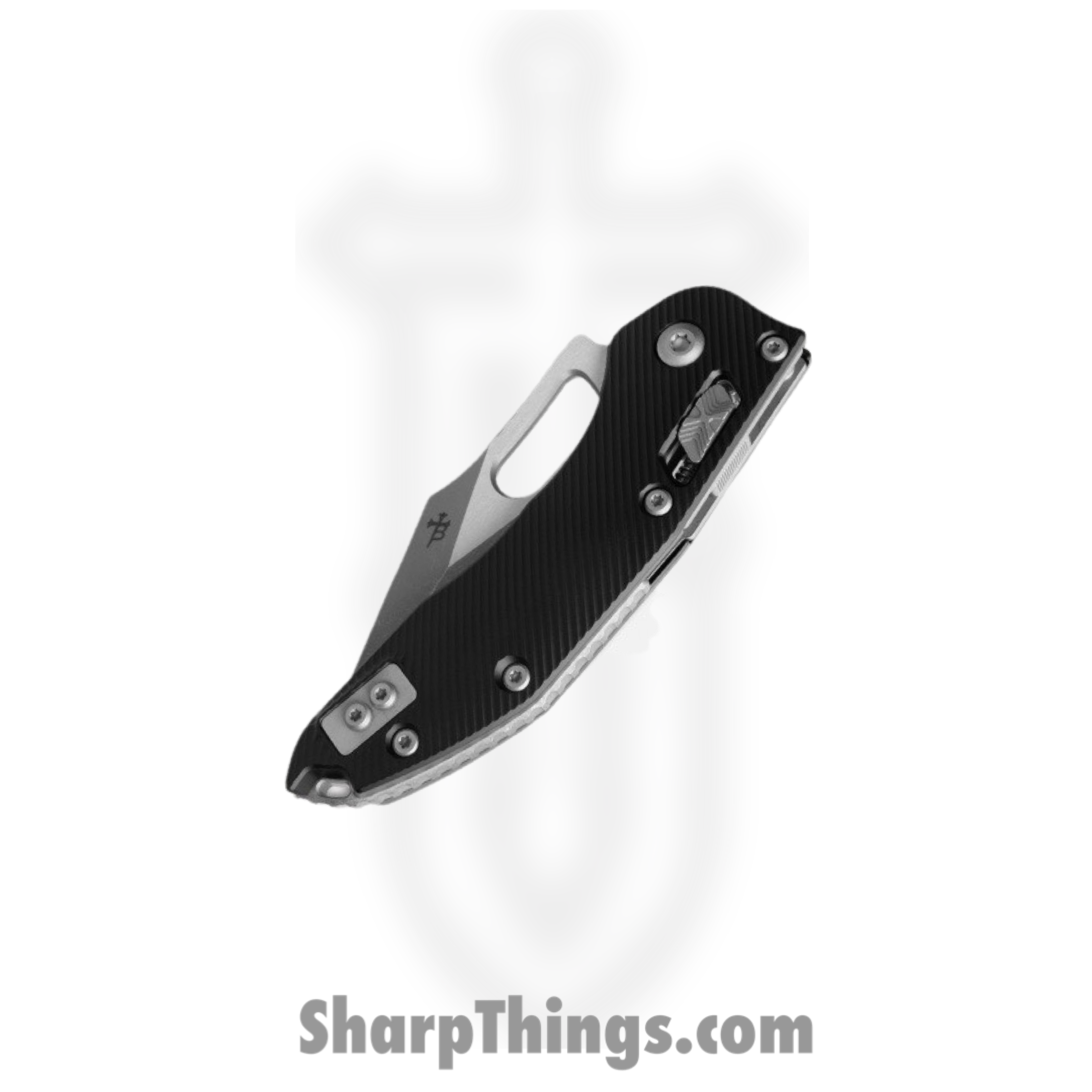 Microtech - 169RL-11APFL - Stitch RAM-LOK - Folding Knife - M390MK Stonewash Wharncliffe Serrated - Aluminum - Black - Image 2