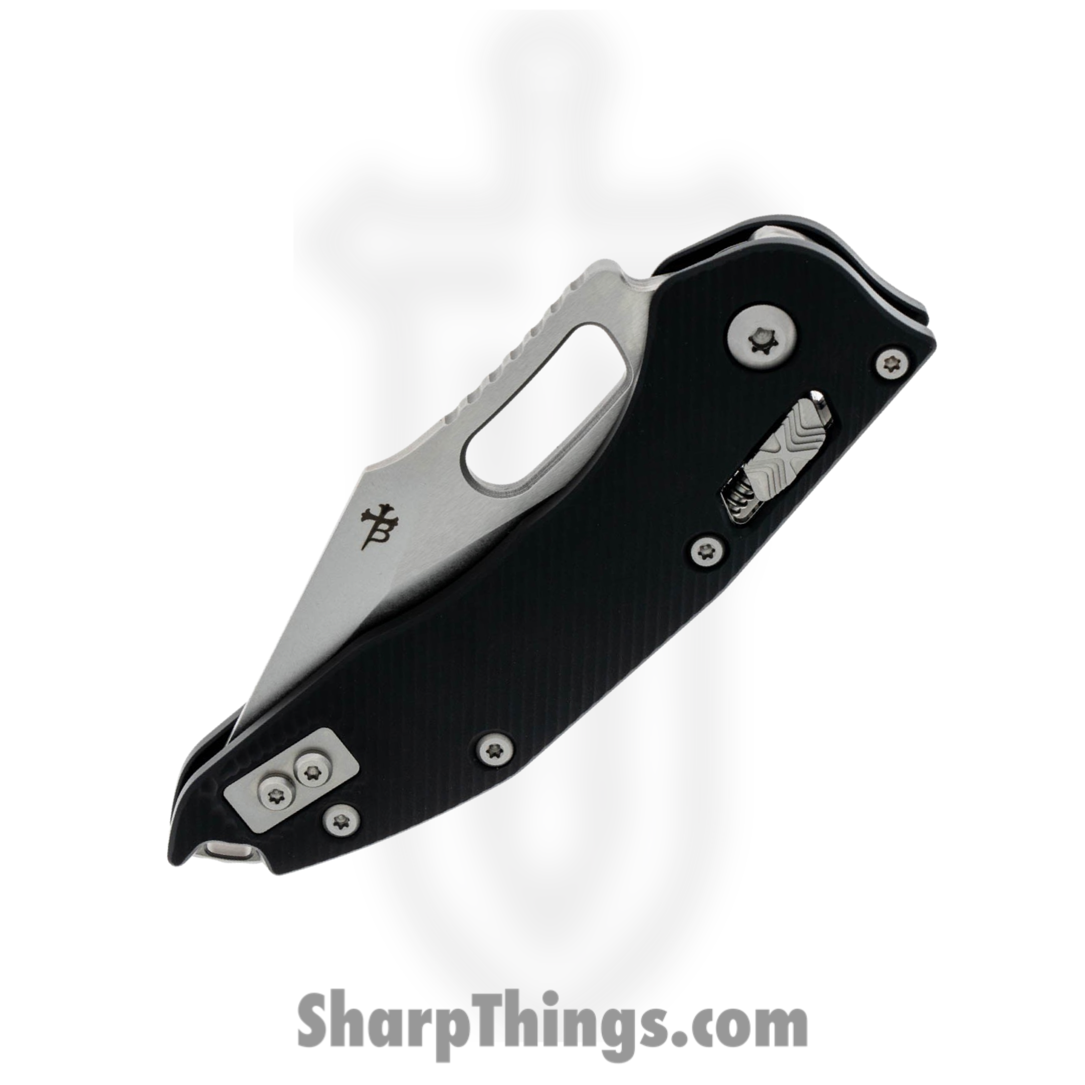 Microtech - 169RL-11FL - Stitch RAM-LOK P/S - Folding Knife - M390MK Stonewash Spear Point - Fluted Aluminum - Black - Image 3