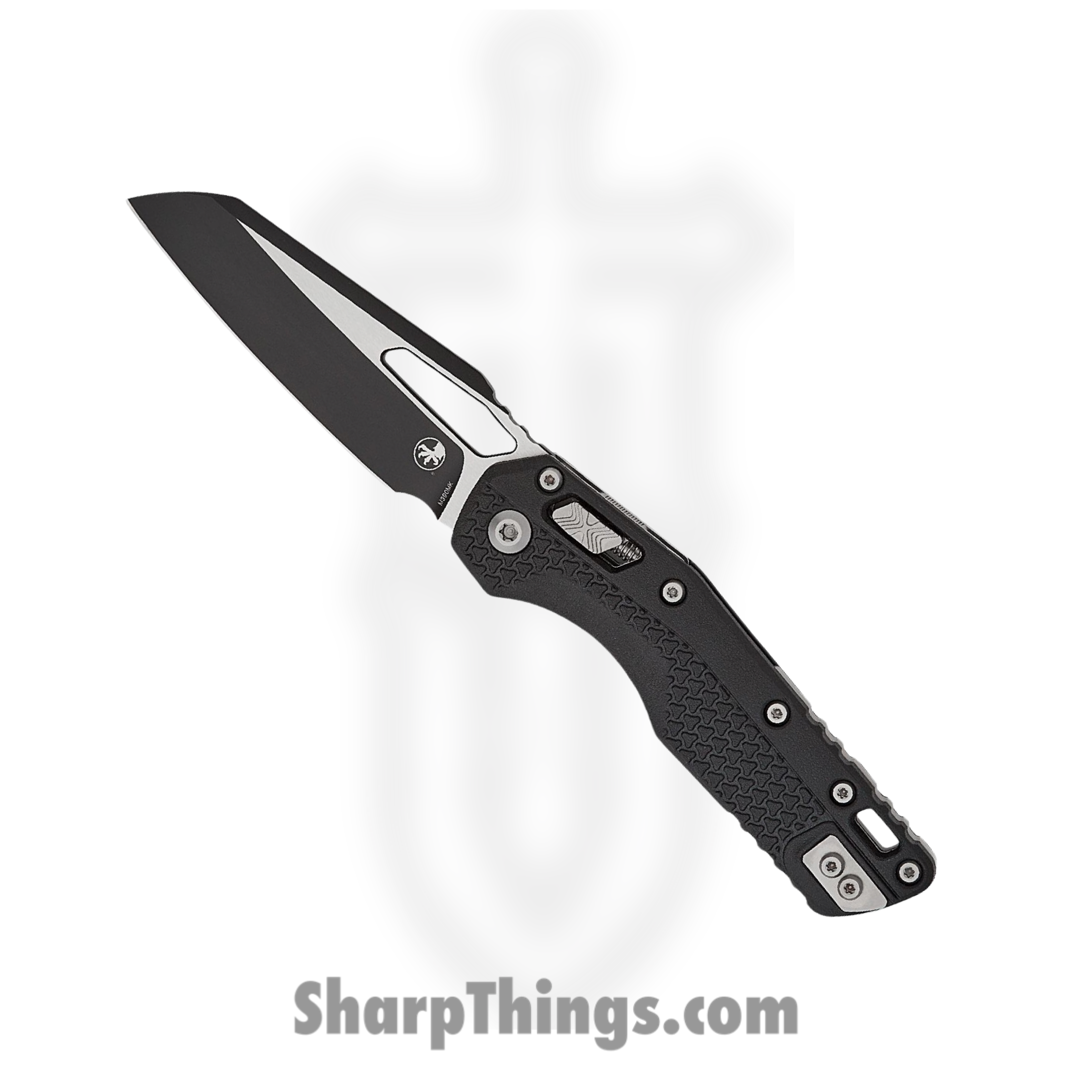 Microtech - 210T-1PMBK - MSI RAM-LOK S/E - Folding Knife - M390MK Black Modified Sheepsfoot - Injection Molded Polymer - Black