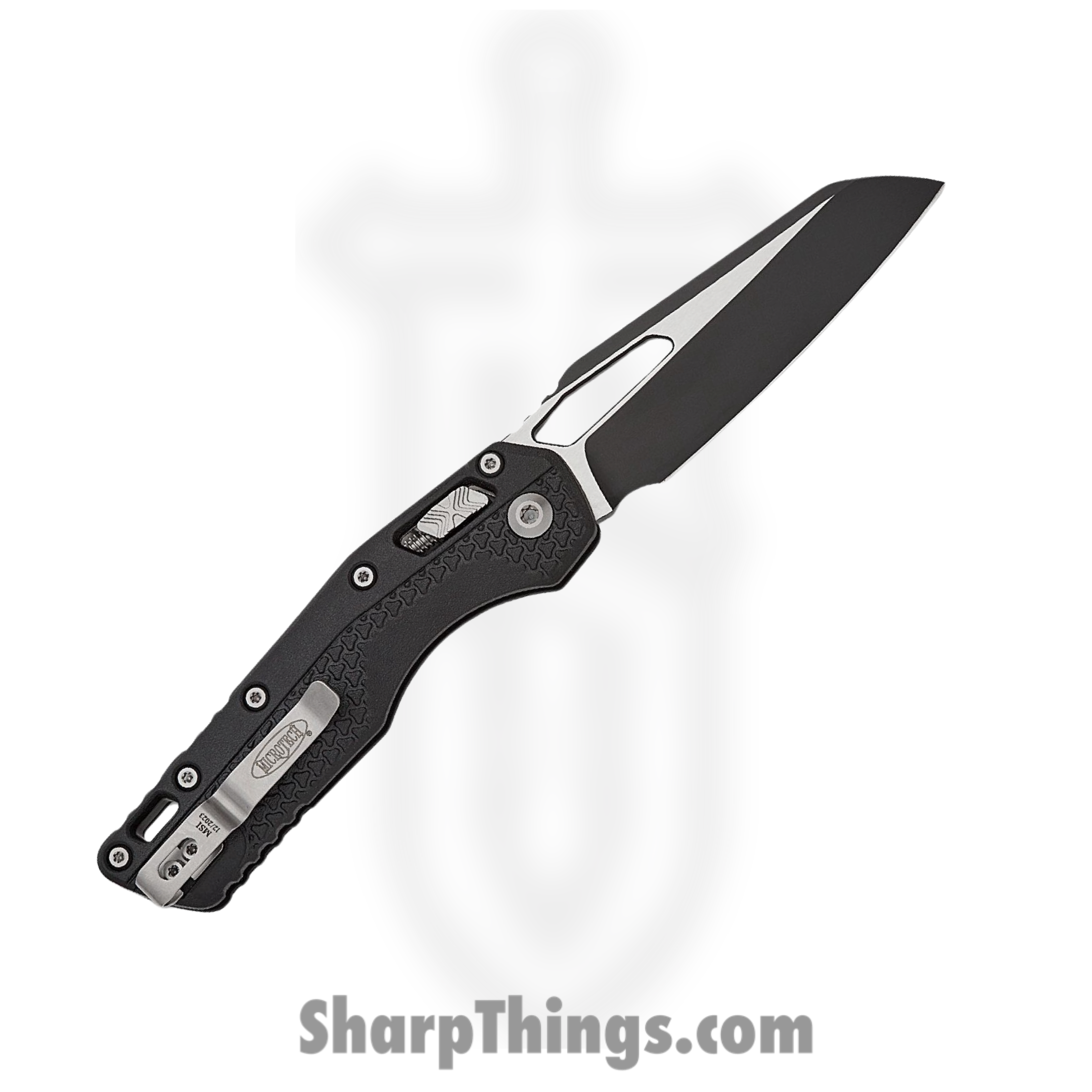 Microtech - 210T-1PMBK - MSI RAM-LOK S/E - Folding Knife - M390MK Black Modified Sheepsfoot - Injection Molded Polymer - Black - Image 2
