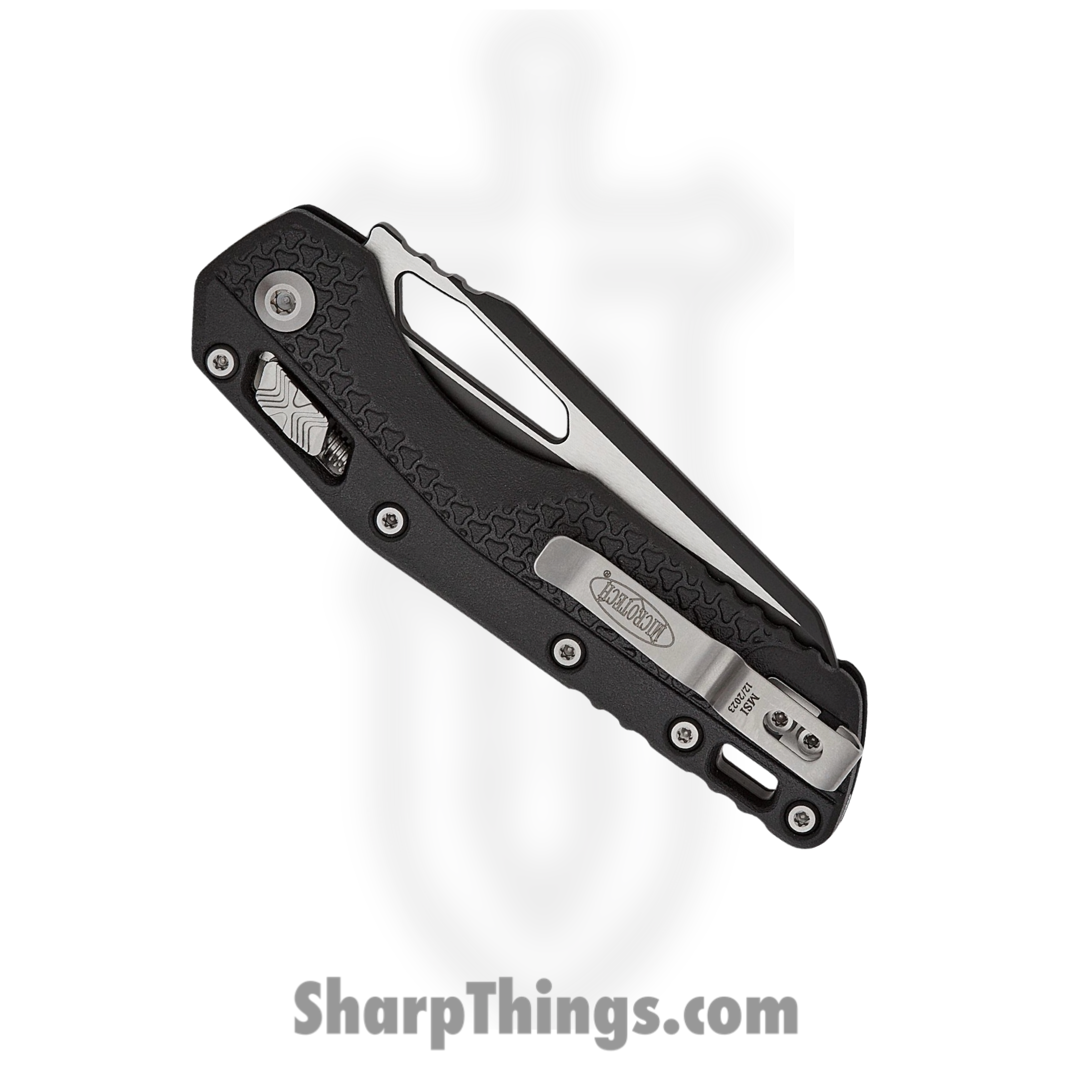 Microtech - 210T-1PMBK - MSI RAM-LOK S/E - Folding Knife - M390MK Black Modified Sheepsfoot - Injection Molded Polymer - Black - Image 4