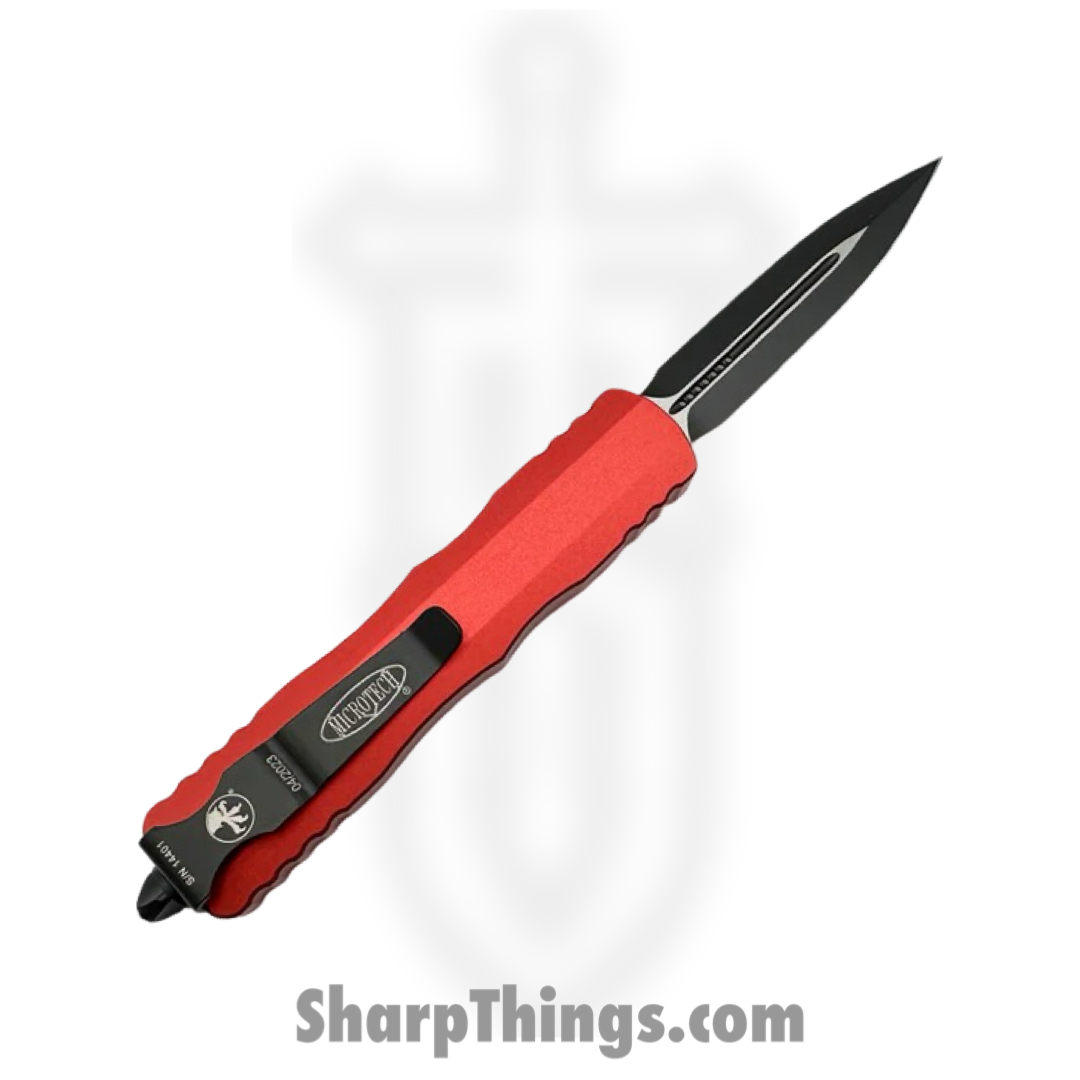 Microtech - 225-1RD - Dirac D/E - OTF Auto - DLC Dagger - 6061-T6 Aluminum - Red - Image 2