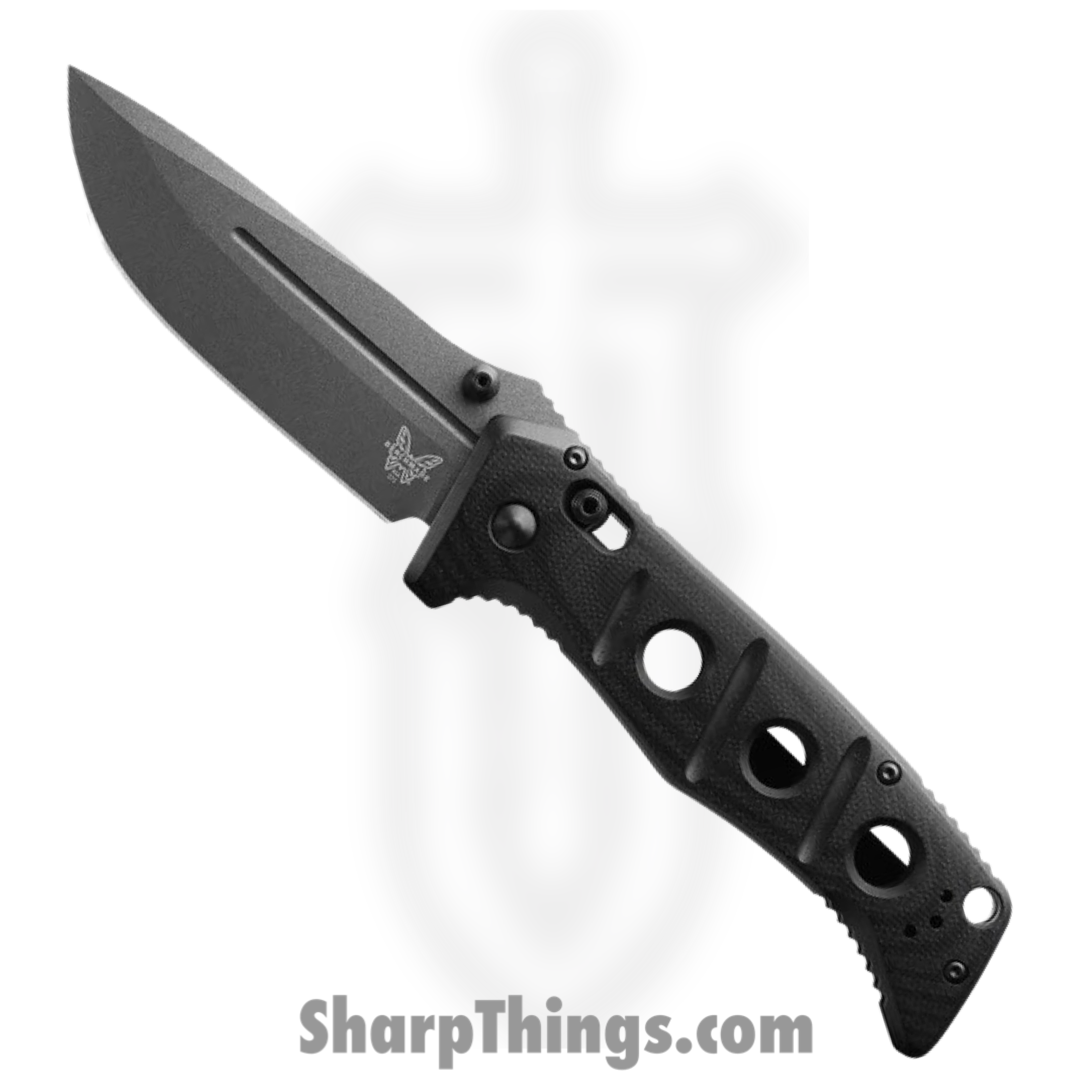 Benchmade - 275GY-1 - Adamas - Folding Knife - CPM-CruWear Coated Drop Point - G10 - Black