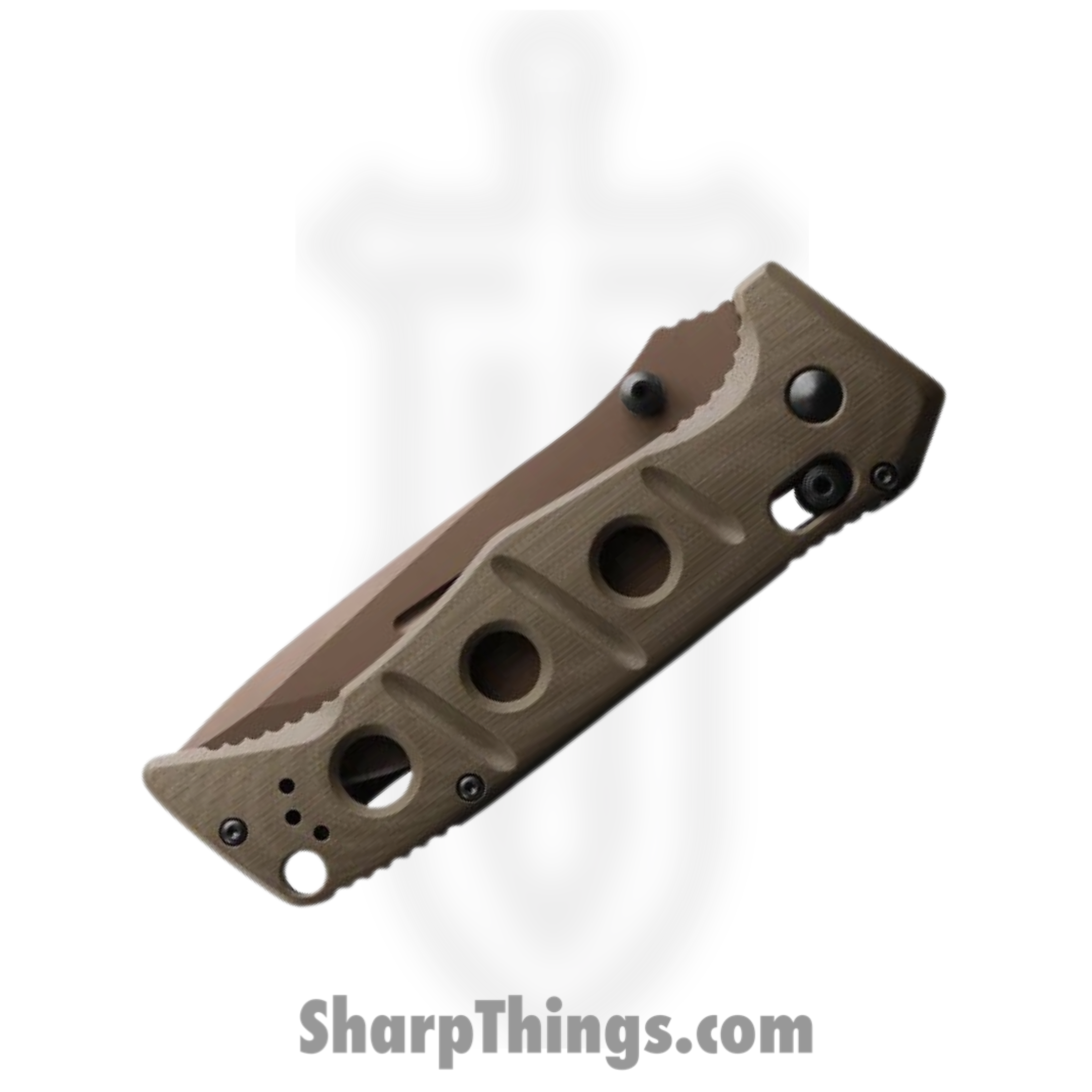 Benchmade - 275SFE-2 - Adamas - Folding Knife - CPM-CruWear Coated Partial Serrated Drop Point - G10 - Flat Earth - Image 4