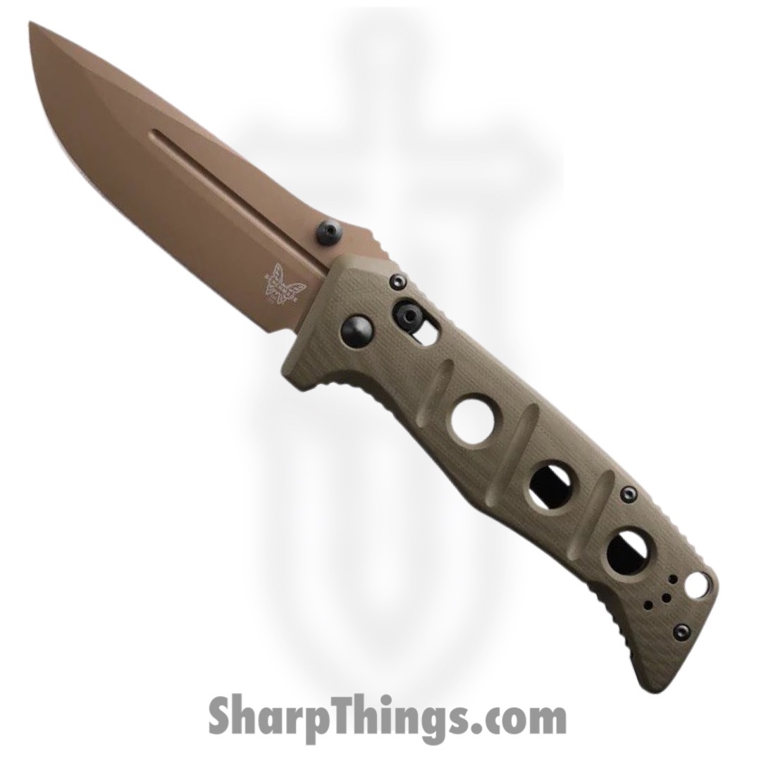 Benchmade - 275FE-2 - Adamas - Folding Knife - CPM-CruWear Coated Drop Point - G10 - Flat Earth