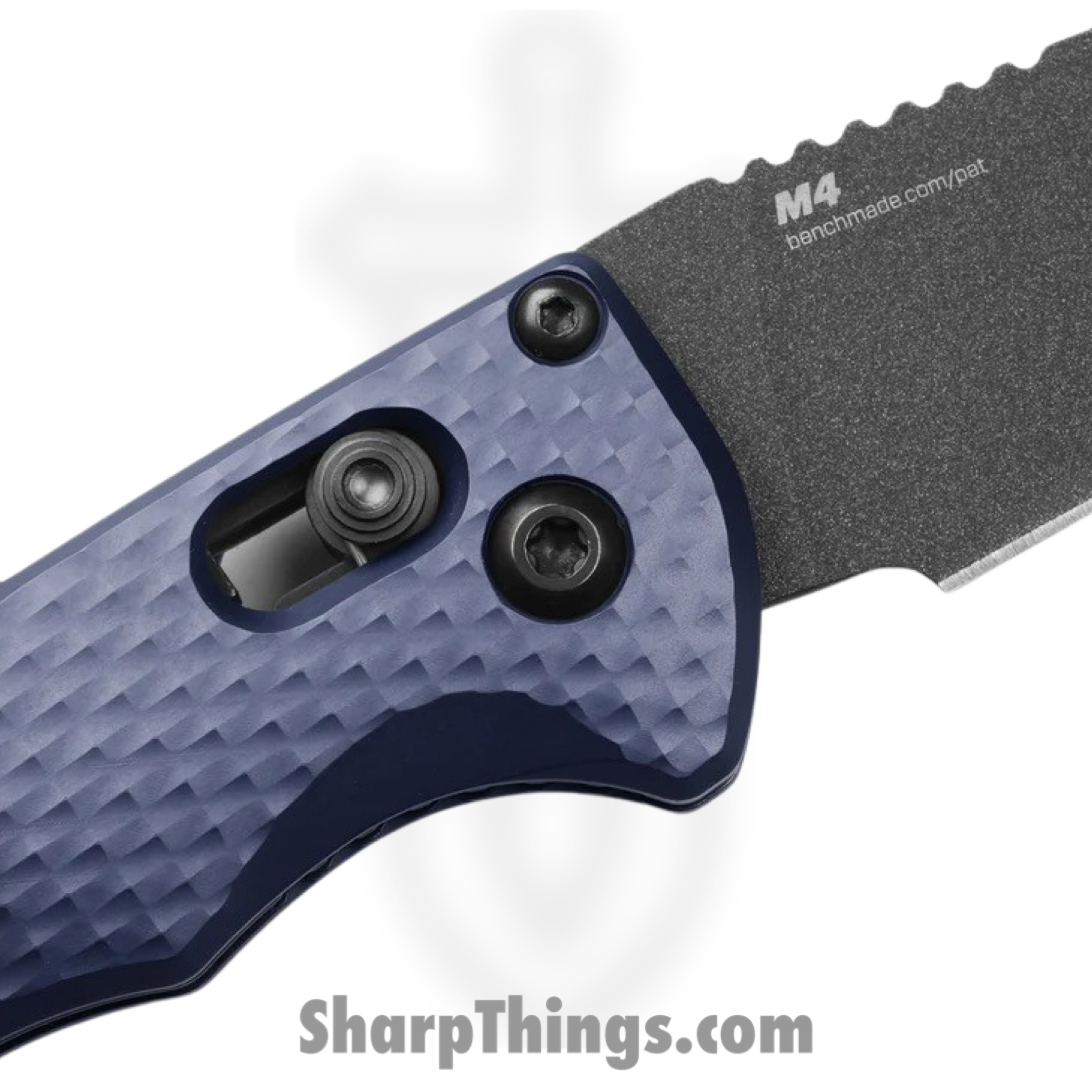 Benchmade - 2950BK - Partial Immunity - Automatic Knife - CPM-M4 Coated Wharncliffe - 6061-T6 Aluminum - Crater Blue - Image 4