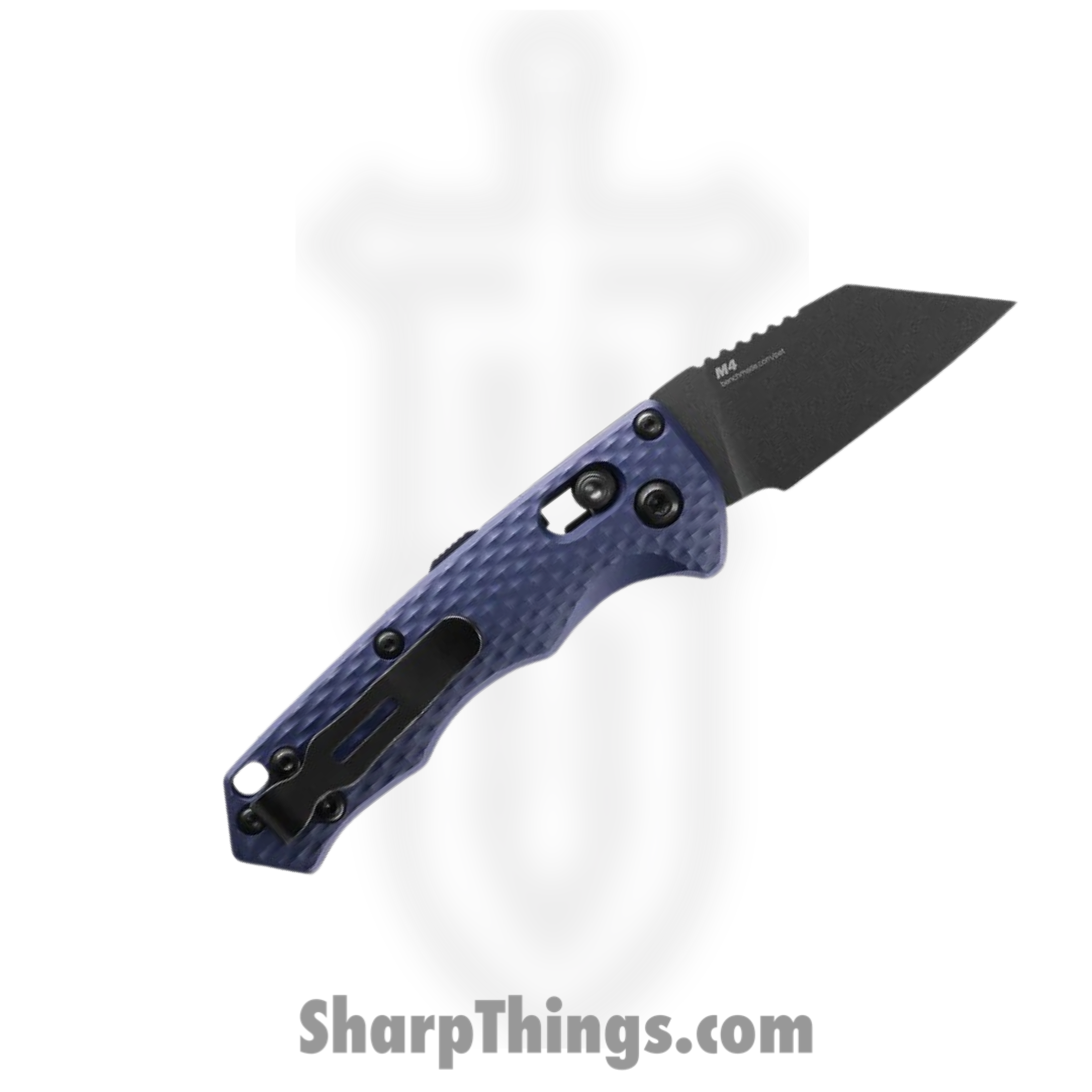 Benchmade - 2950BK - Partial Immunity - Automatic Knife - CPM-M4 Coated Wharncliffe - 6061-T6 Aluminum - Crater Blue - Image 3