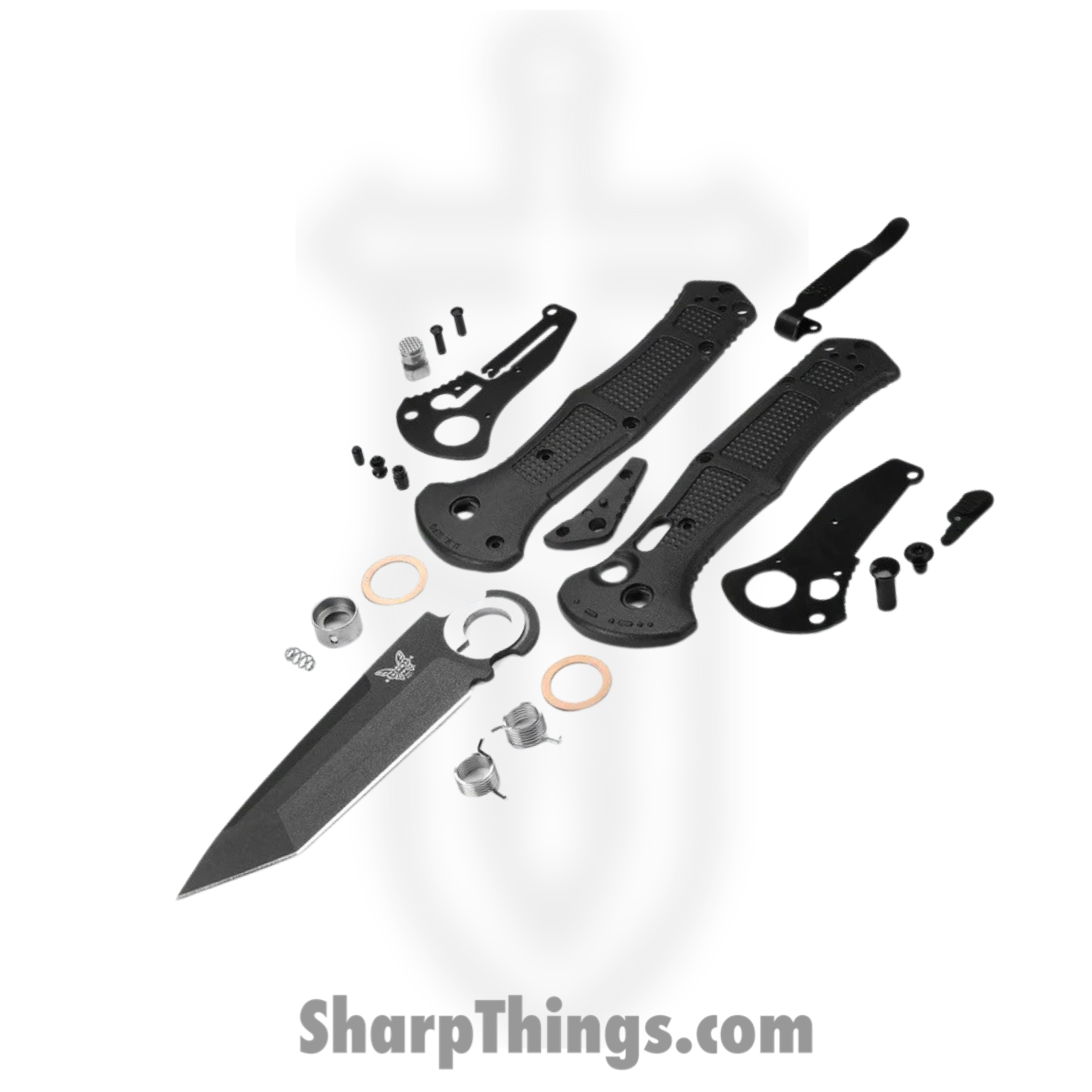 Benchmade - 9071BK - Claymore - Automatic Knife - CPM-D2 Coated Tanto - Grivory - Black - Image 5