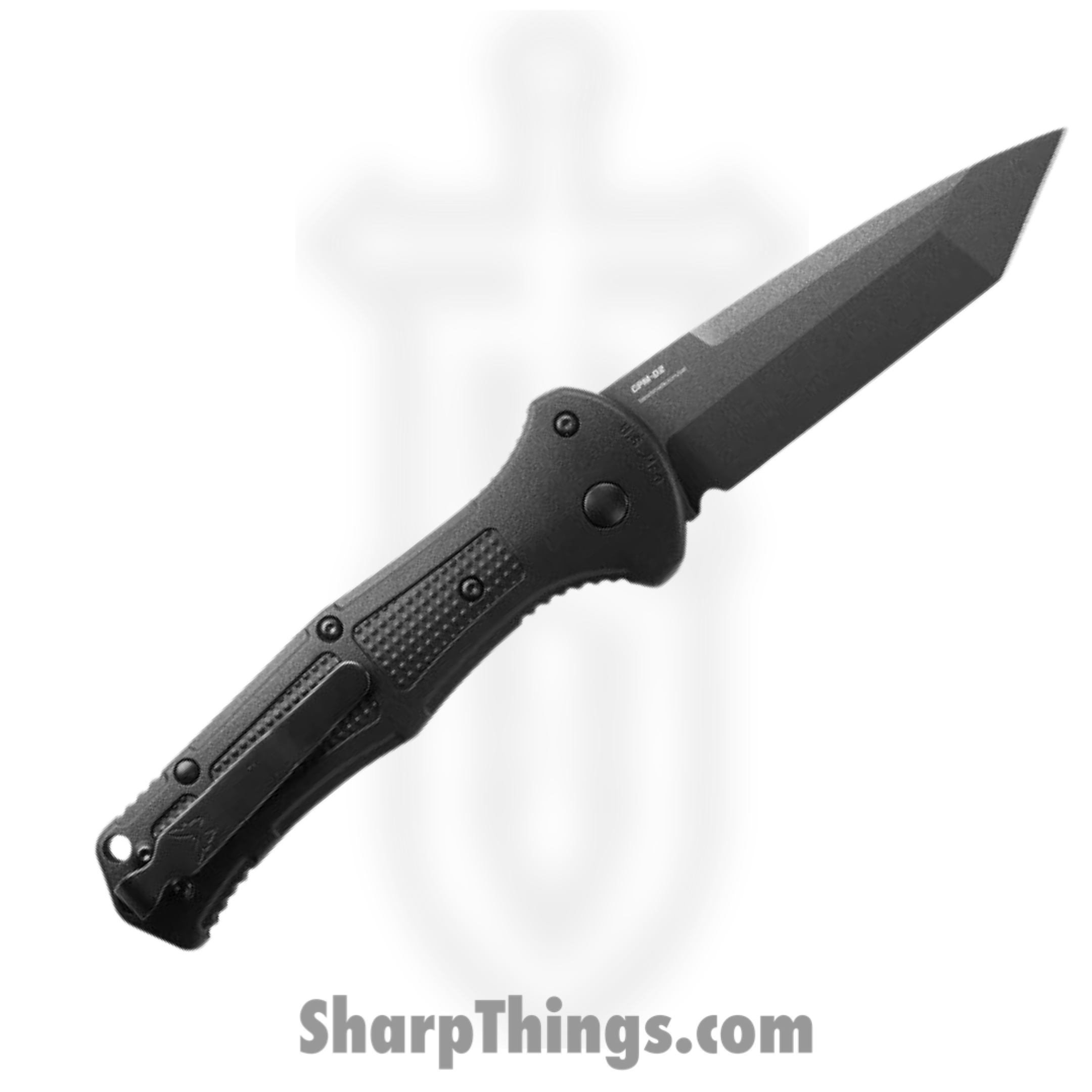 Benchmade - 9071BK - Claymore - Automatic Knife - CPM-D2 Coated Tanto - Grivory - Black - Image 3