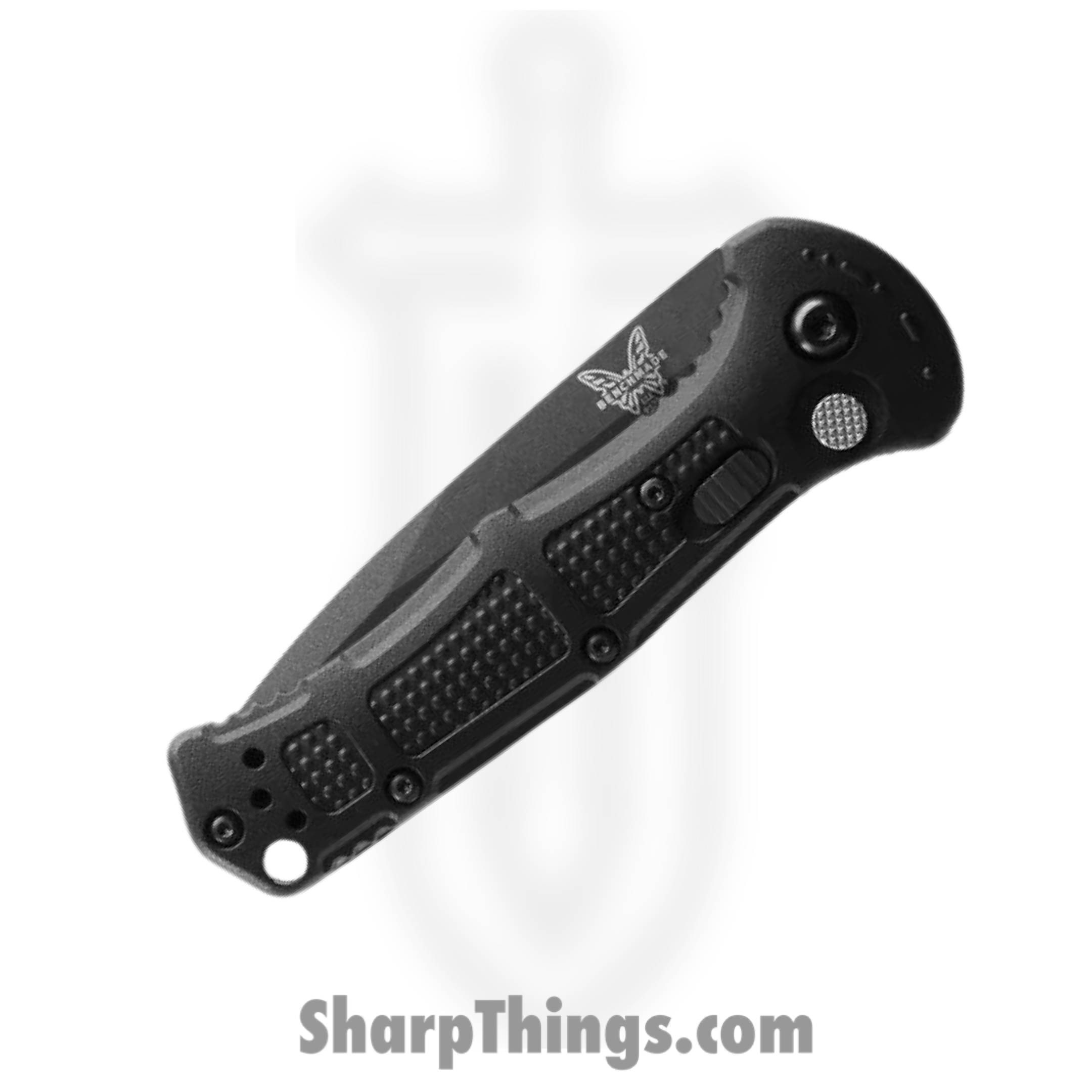 Benchmade - 9570BK - Mini Claymore - Automatic Knife - CPM-D2 Coated Drop Point - Grivory - Black Grivory - Image 3