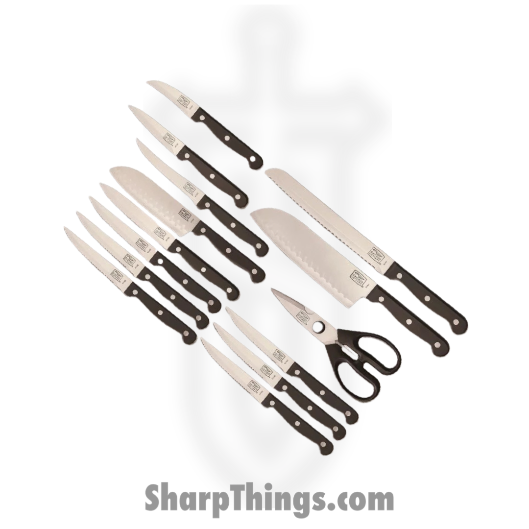 Chicago Cutlery - C01034 - Essentials 15 Piece Block Set - Fixed Blade Knife - High Carbon Stainless - Polymer - Black - Image 2