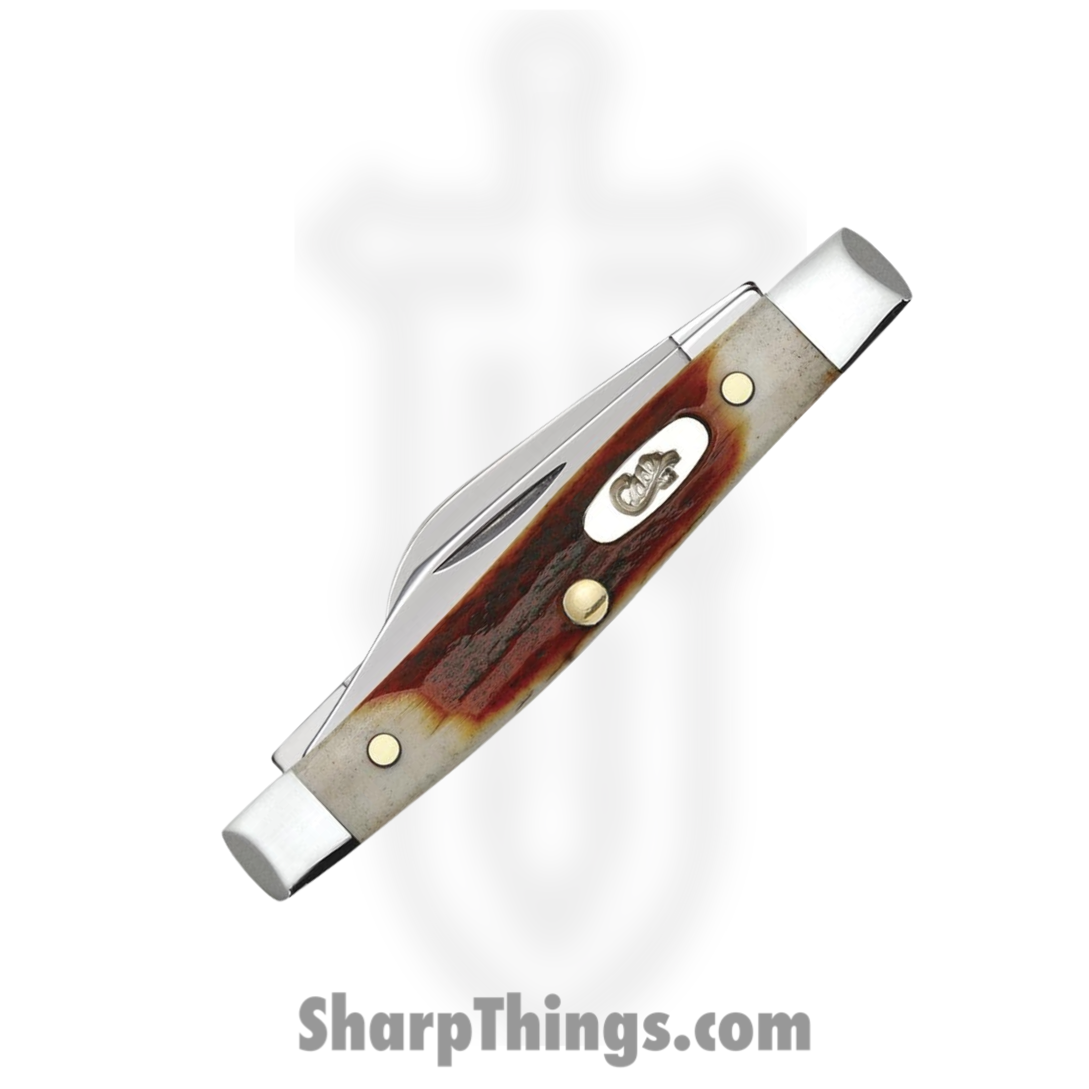 Case Cutlery - CA09449 - Small Stockman - Folding Knife - Tru-Sharp Surgical Stainless Steel Mirror Polished Multi - Red Stag - Brown White - Image 3