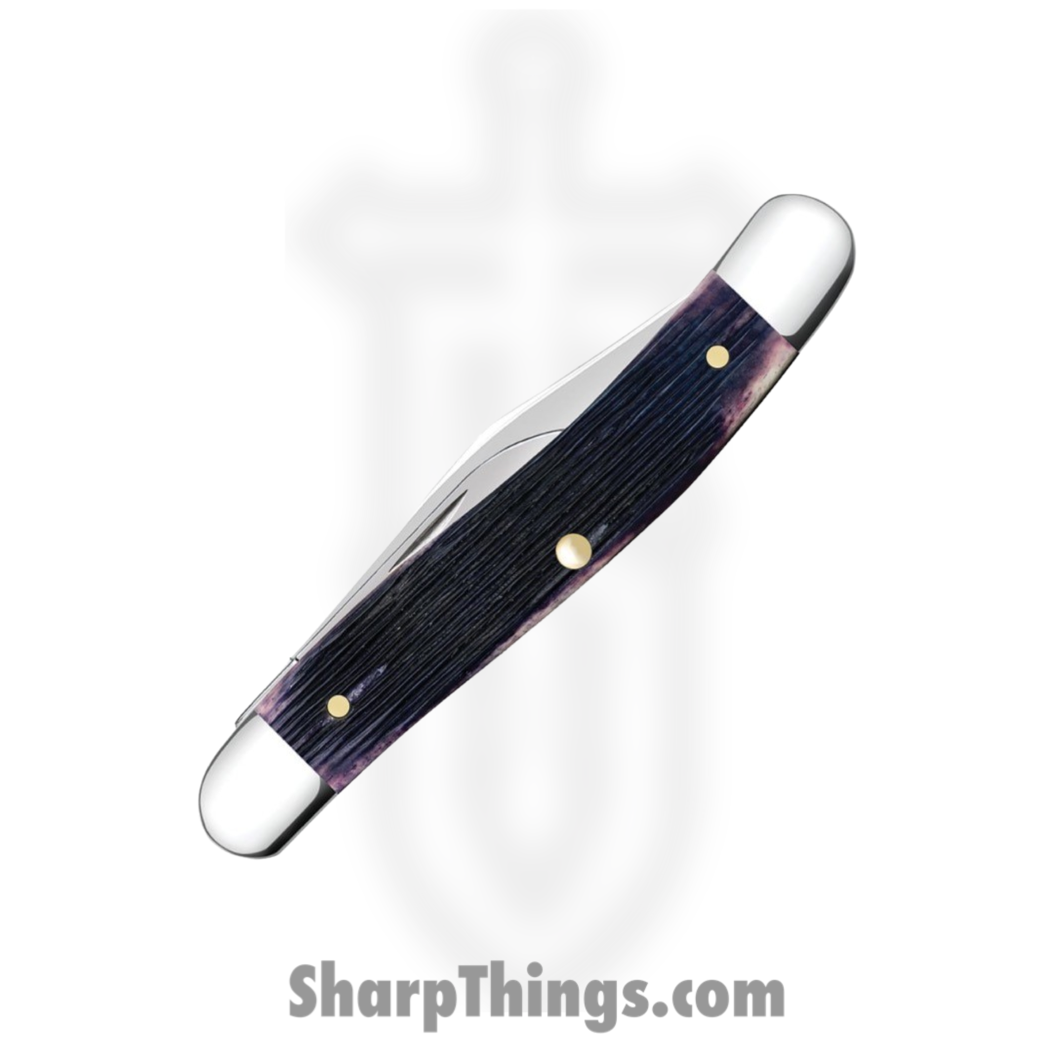 Case Cutlery - CA09714 - Medium Pen - Folding Knife - Tru-Sharp Surgical Stainless Steel Mirror Polished Multi - Jigged Bone - Purple - Image 3
