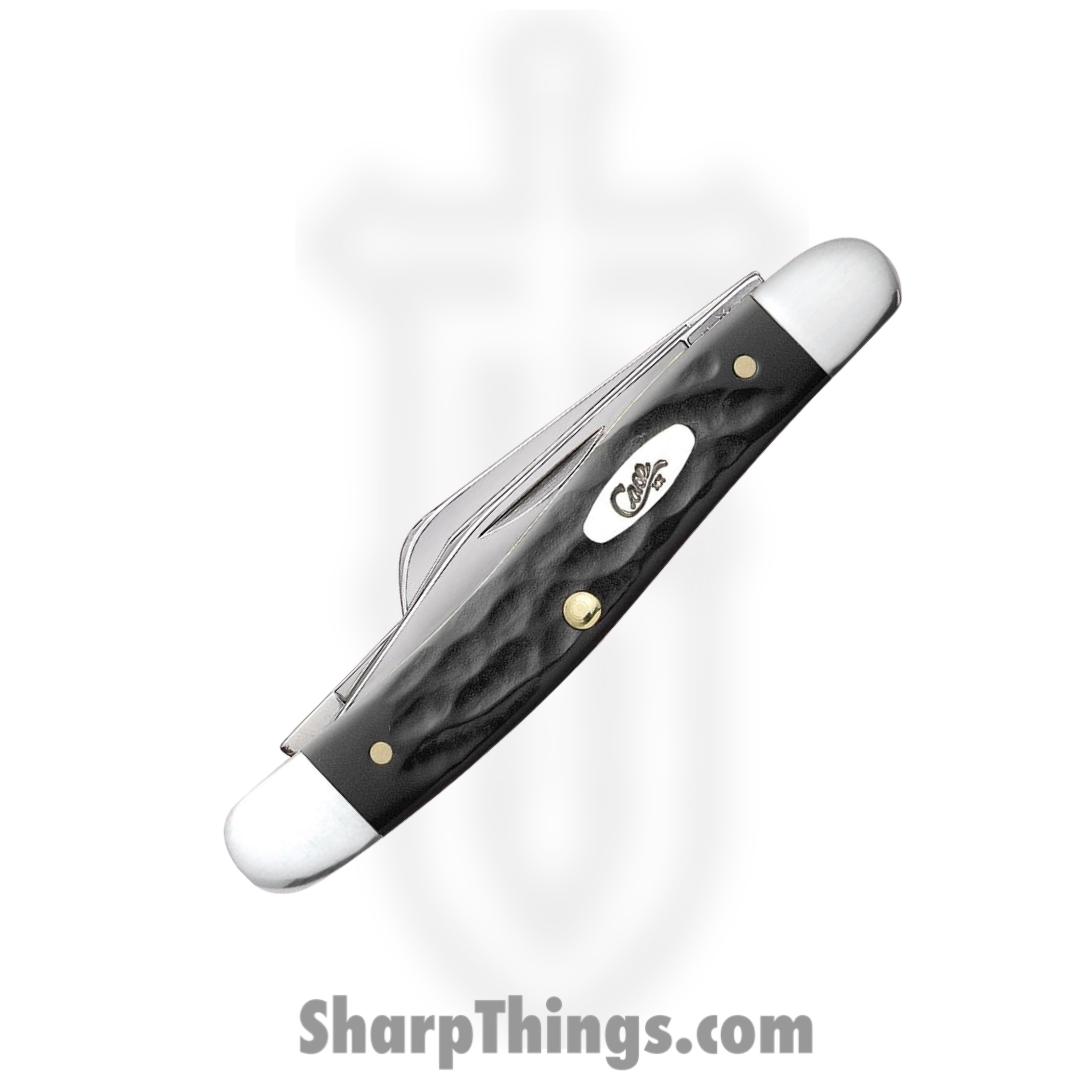 Case Cutlery - CA18222 - Medium Stockman - Folding Knife - Tru-Sharp Surgical Stainless Steel Mirror Polished Multi - Rough Black - Black - Image 4