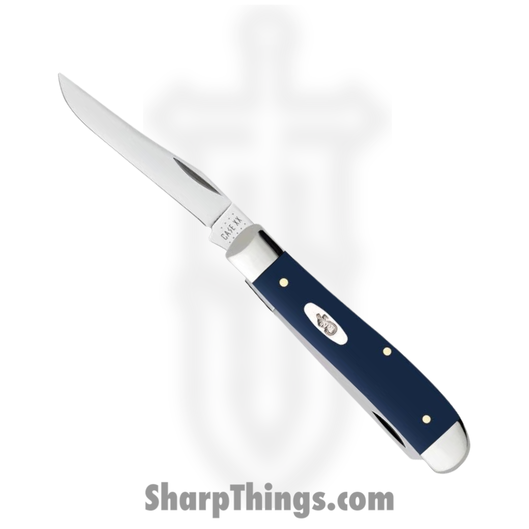 Case Cutlery - CA23613 - Mini Trapper - Folding Knife - Tru-Sharp Surgical Stainless Steel Mirror Polished Multi - Synthetic - Navy Blue - Image 2