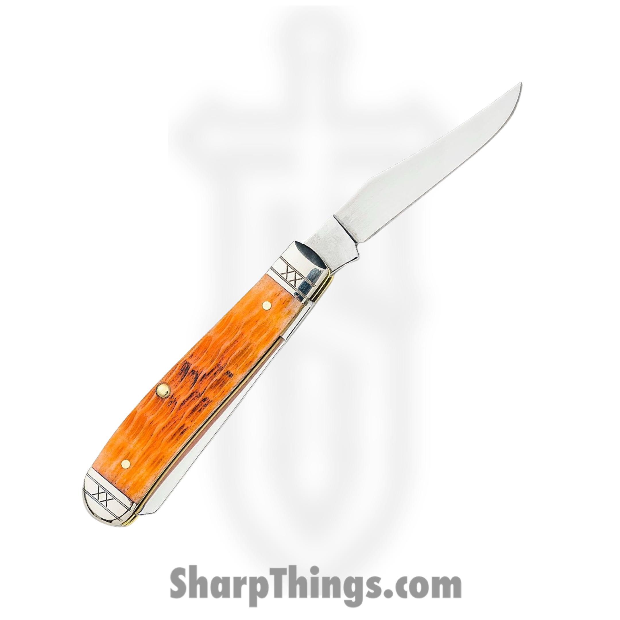 Case Cutlery - CA35809 - Mini Trapper - Folding Knife - Tru-Sharp Surgical Stainless Steel Mirror Polished Multi - Jigged Bone - Cayenne - Image 2
