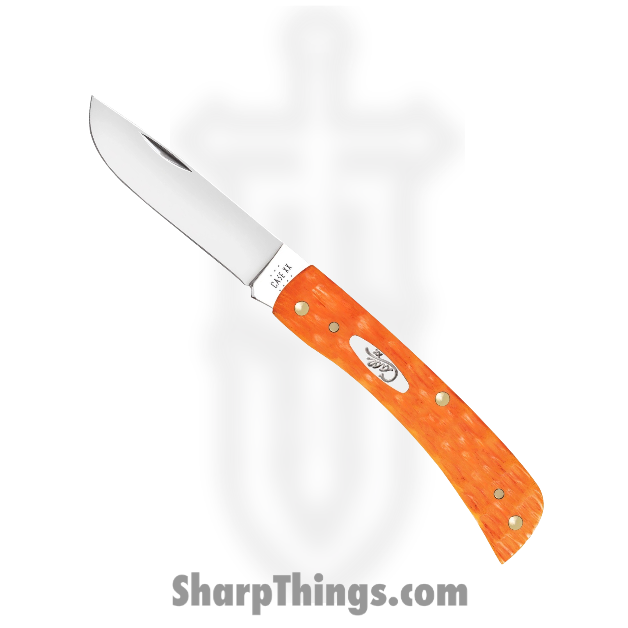 Case Cutlery - CA35816 - Sod Buster Jr - Folding Knife - Tru-Sharp Surgical Stainless Steel Mirror Polished Skinner - Jigged Bone - Cayenne