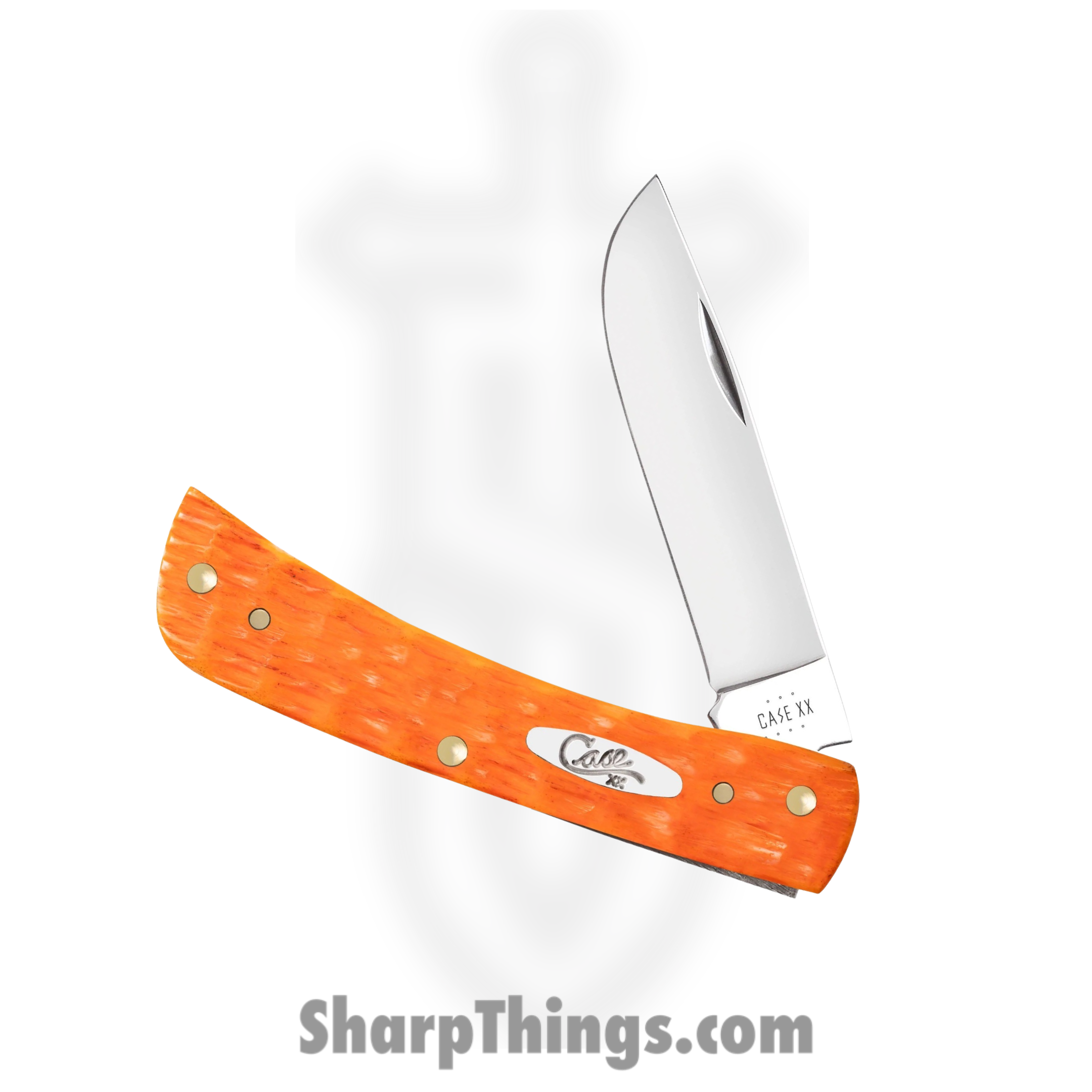 Case Cutlery - CA35816 - Sod Buster Jr - Folding Knife - Tru-Sharp Surgical Stainless Steel Mirror Polished Skinner - Jigged Bone - Cayenne - Image 2