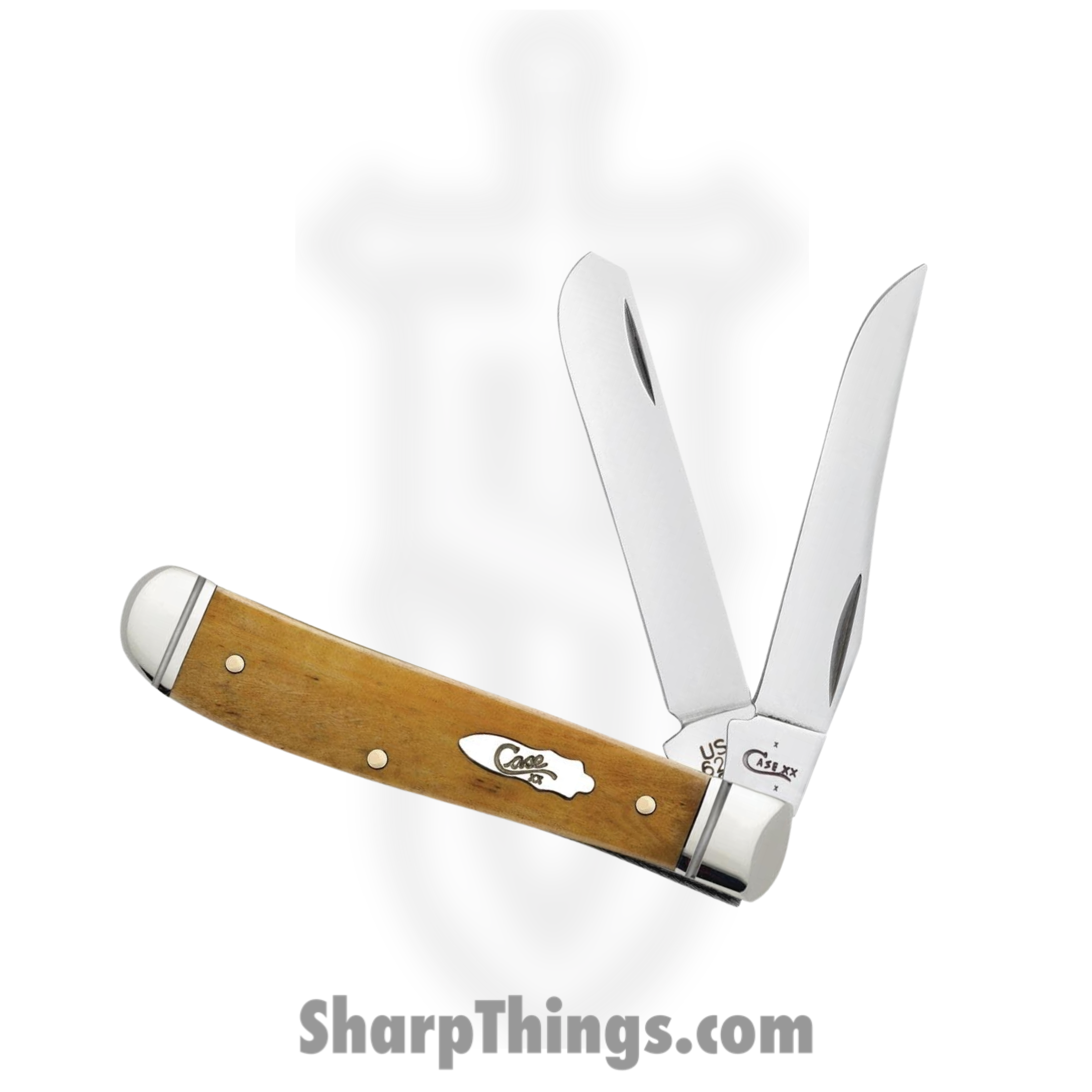 Case Cutlery - CA58188 - Mini Trapper - Folding Knife - Tru-Sharp Surgical Stainless Steel Mirror Polished Multi - Antique Bone - Tan - Image 2