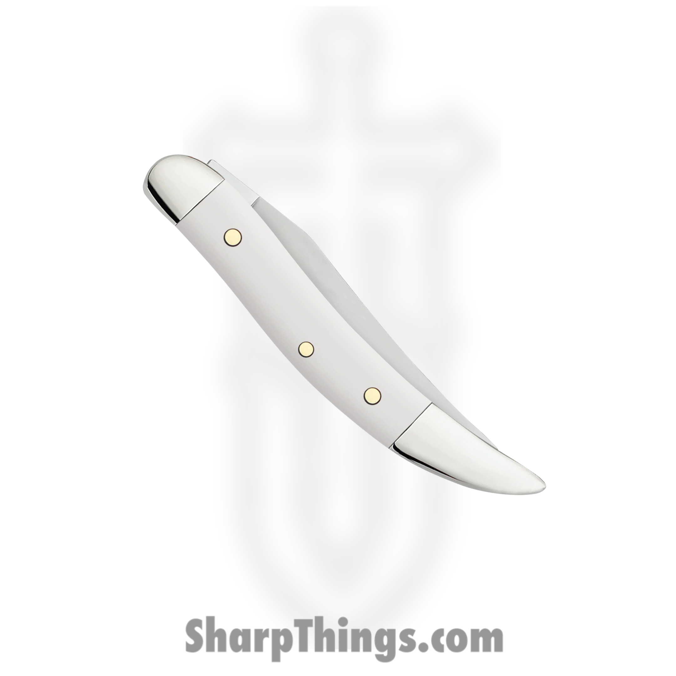 Case Cutlery - CA63964 - Small Texas Toothpick - Folding Knife - Tru-Sharp Surgical Stainless Steel Mirror Polished Clip Point - Synthetic - White - Image 3