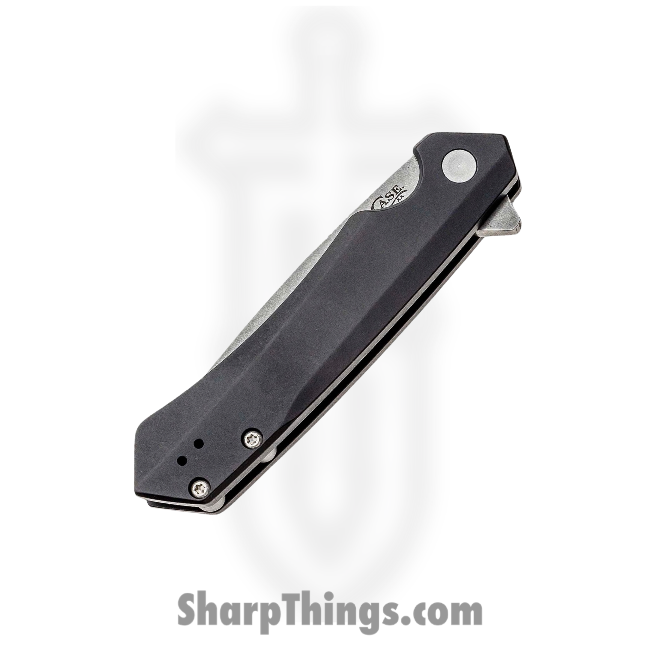 Case Cutlery - CA64665 - Kinzua Framelock - Folding Knife - CPM-S35VN Stonewash Tanto - Aluminum - Black - Image 3