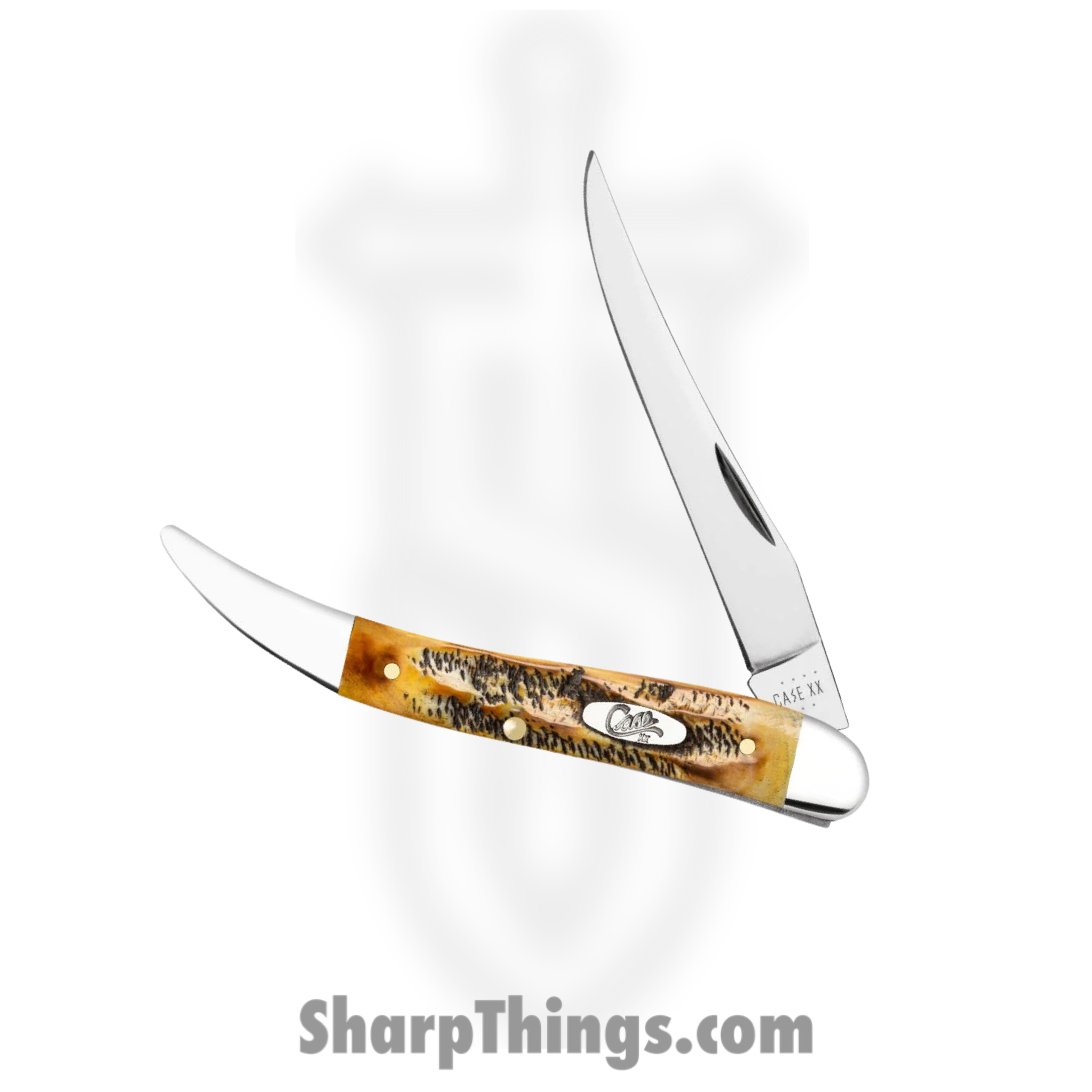Case Cutlery - CA65328 - Medium Texas Toothpick - Folding Knife - Tru-Sharp Surgical Stainless Steel Mirror Polished Long Clip Point - 6.5 Bonestag - Brown - Image 2