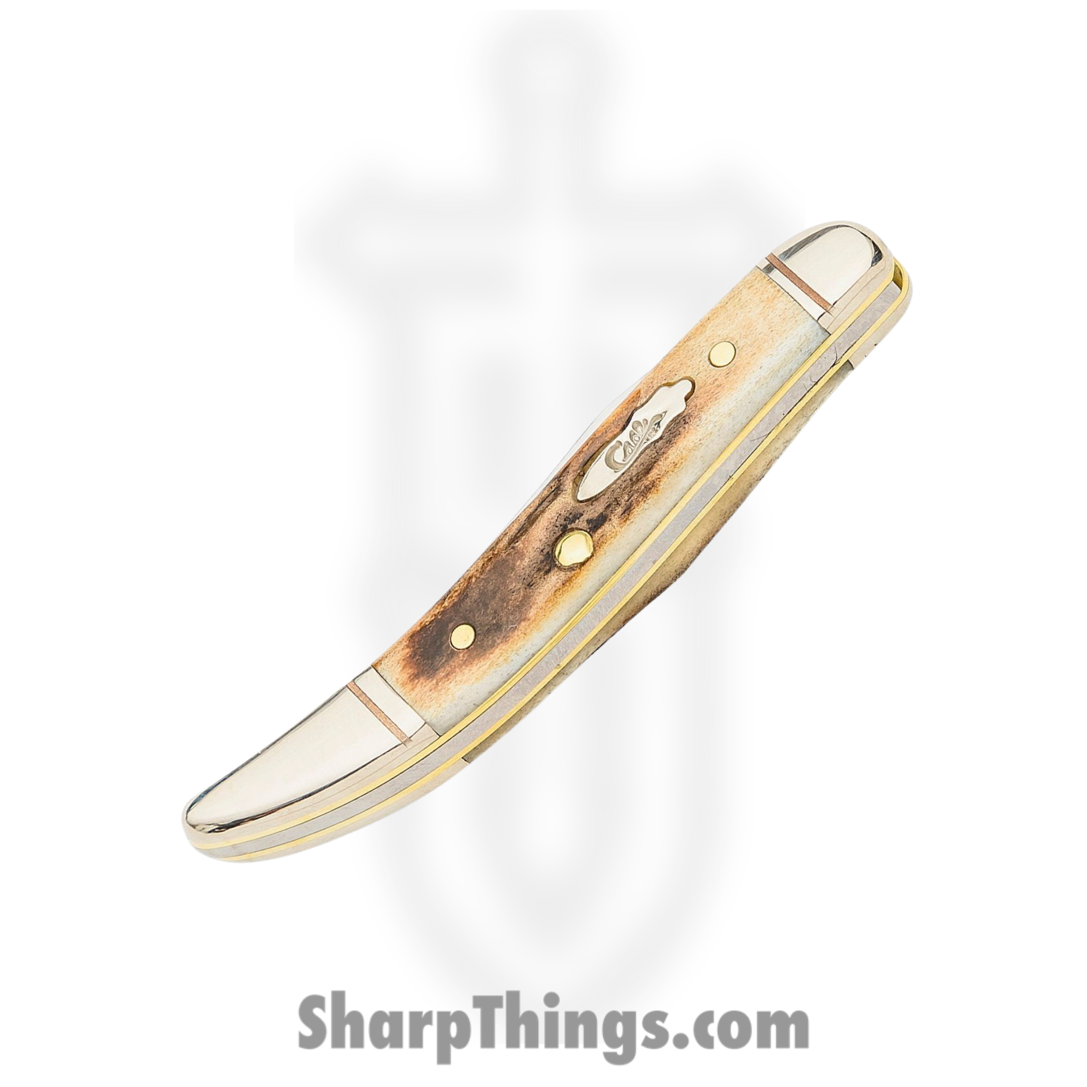 Case Cutlery - CA71229 - Small Texas Toothpick - Folding Knife - Tru-Sharp Surgical Stainless Steel Mirror Polished Long Clip Point - Fluted India Stag - Brown - Image 3