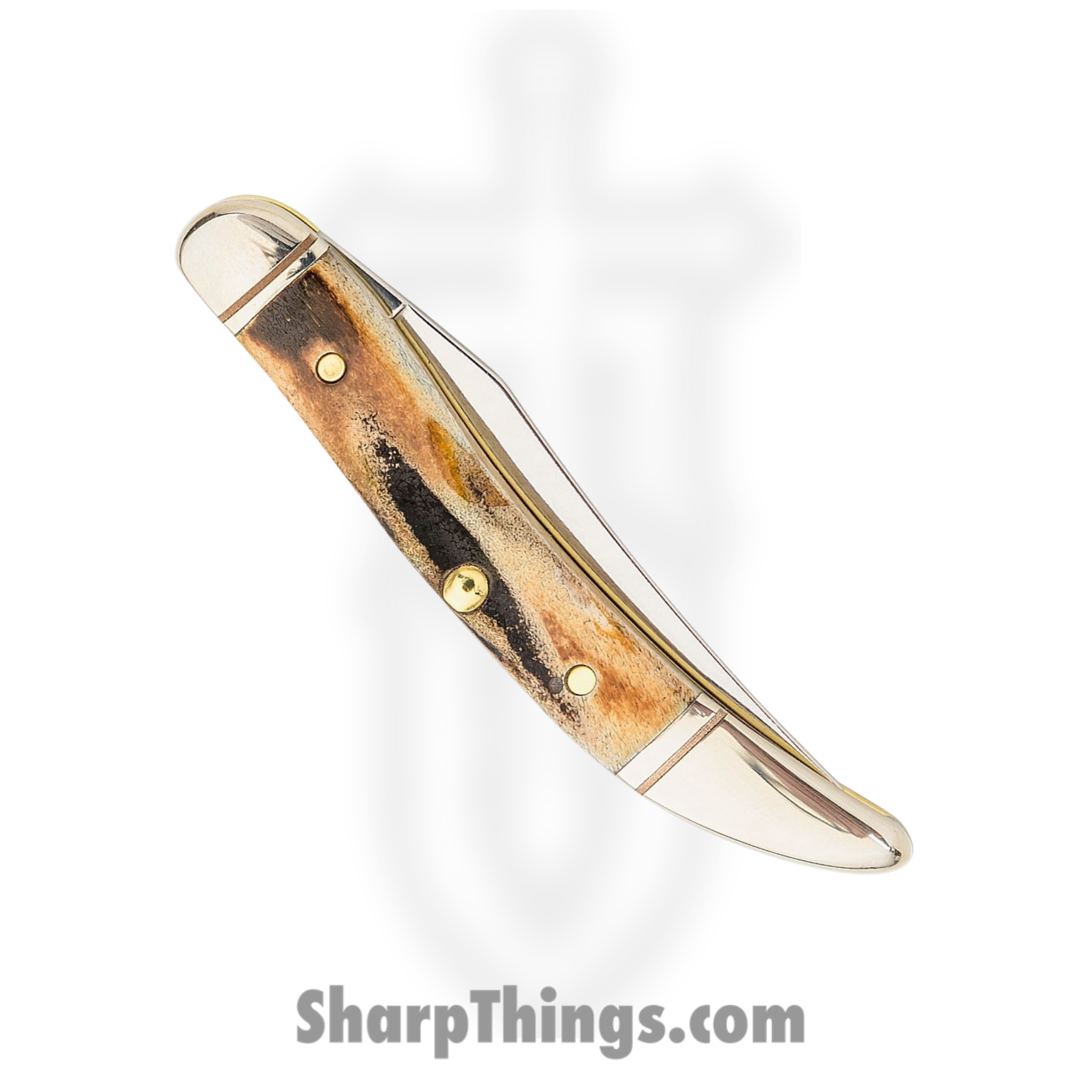 Case Cutlery - CA71229 - Small Texas Toothpick - Folding Knife - Tru-Sharp Surgical Stainless Steel Mirror Polished Long Clip Point - Fluted India Stag - Brown - Image 4