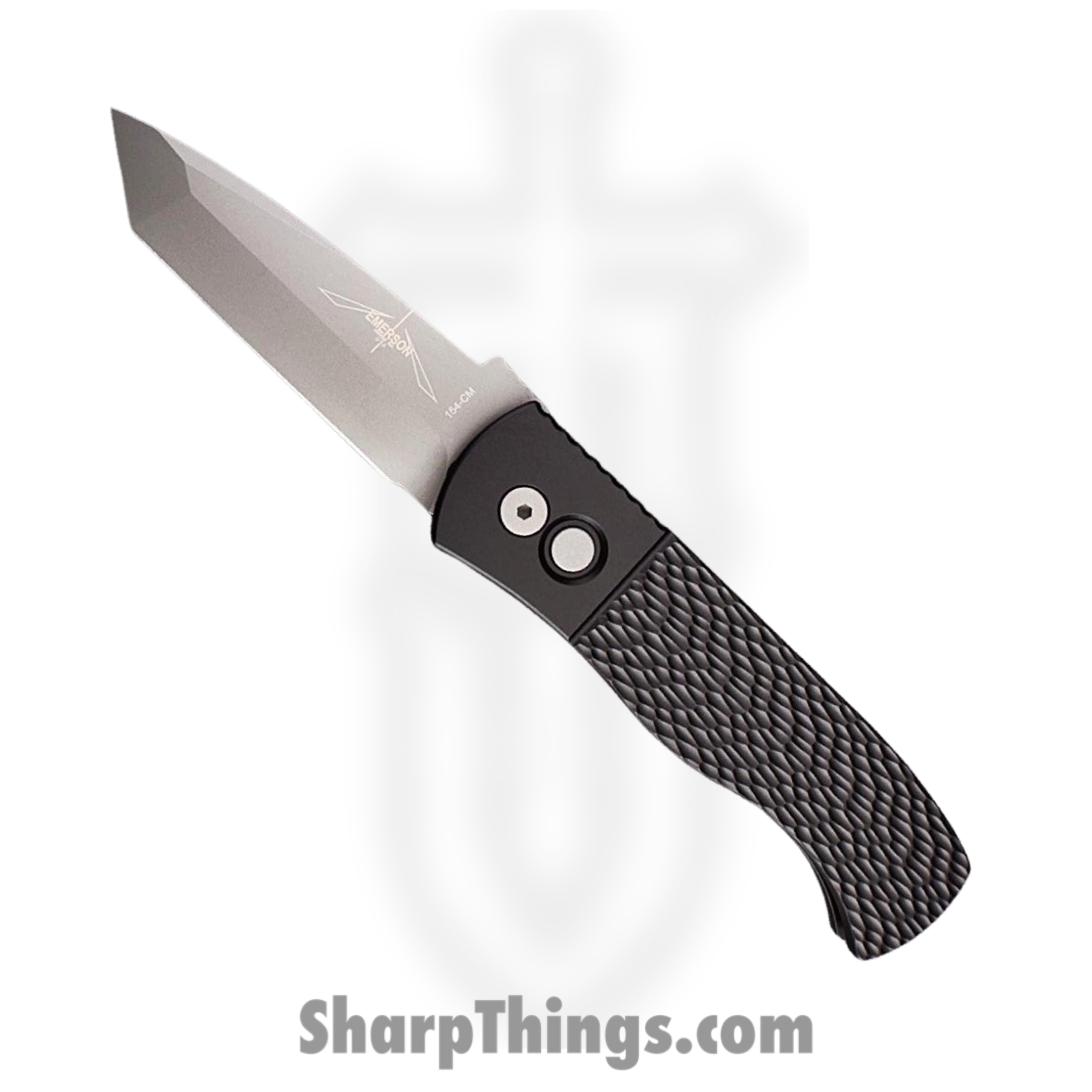 ProTech - E7T05 - Orinigal Emerson CQC7 - Automatic Knife - 154CM Bead Blasted Chisel Tanto - 6061-T6 Aluminum - Black
