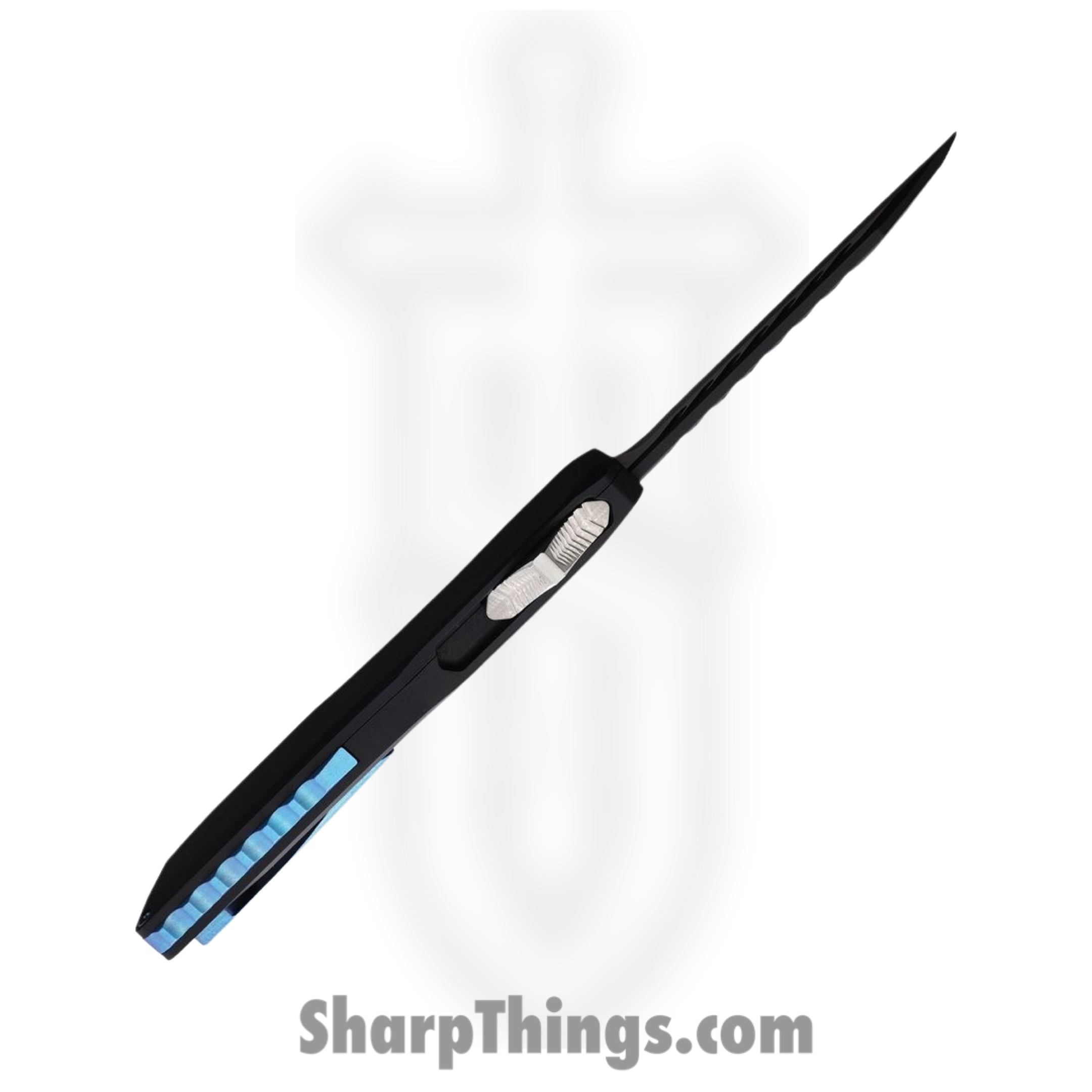 EOS - EOS120 - Harpoon - OTF Auto - CPM 20CV Two-Tone Sheepsfoot - Aluminum - Black - Image 2