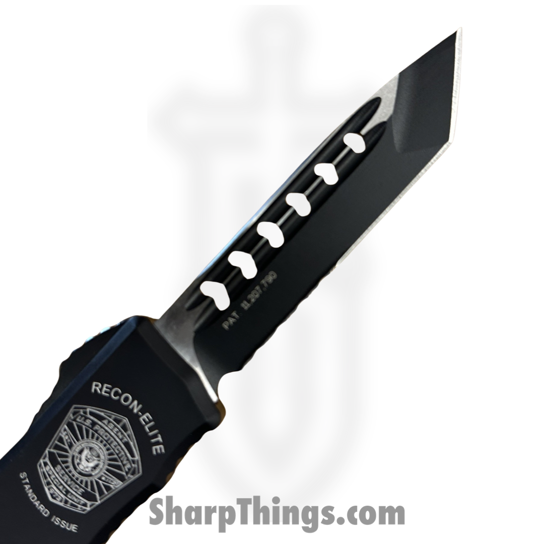 Guardian Tactical - GT103222 - Recon Elite - Automatic OTF - Elmax - Partly Serrated - 2-Tone Tanto - Black - Image 2