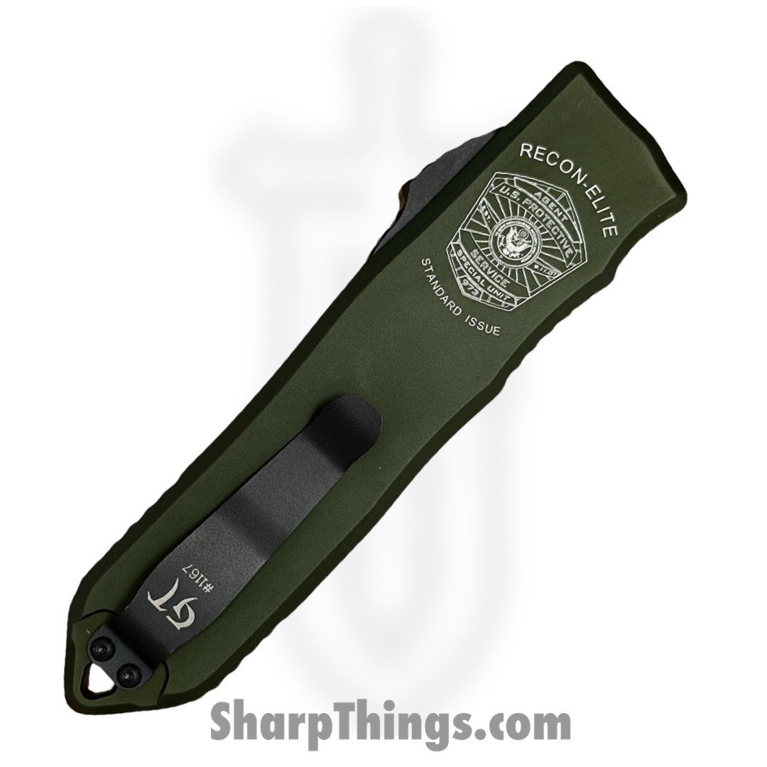 Guardian Tactical - GT108221 - Recon Elite - OTF Auto - Elmax - 2-Tone Tanto - OD Green - Image 3
