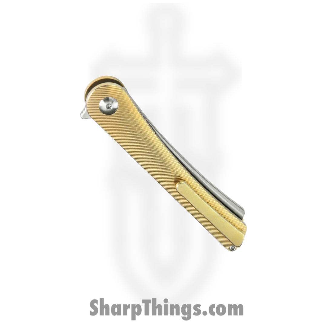 Kizer Cutlery - KI3645A1 - Mercury Linerlock - Folding Knife - S35VN Satin Sheepsfoot - Titanium - Gold - Image 4