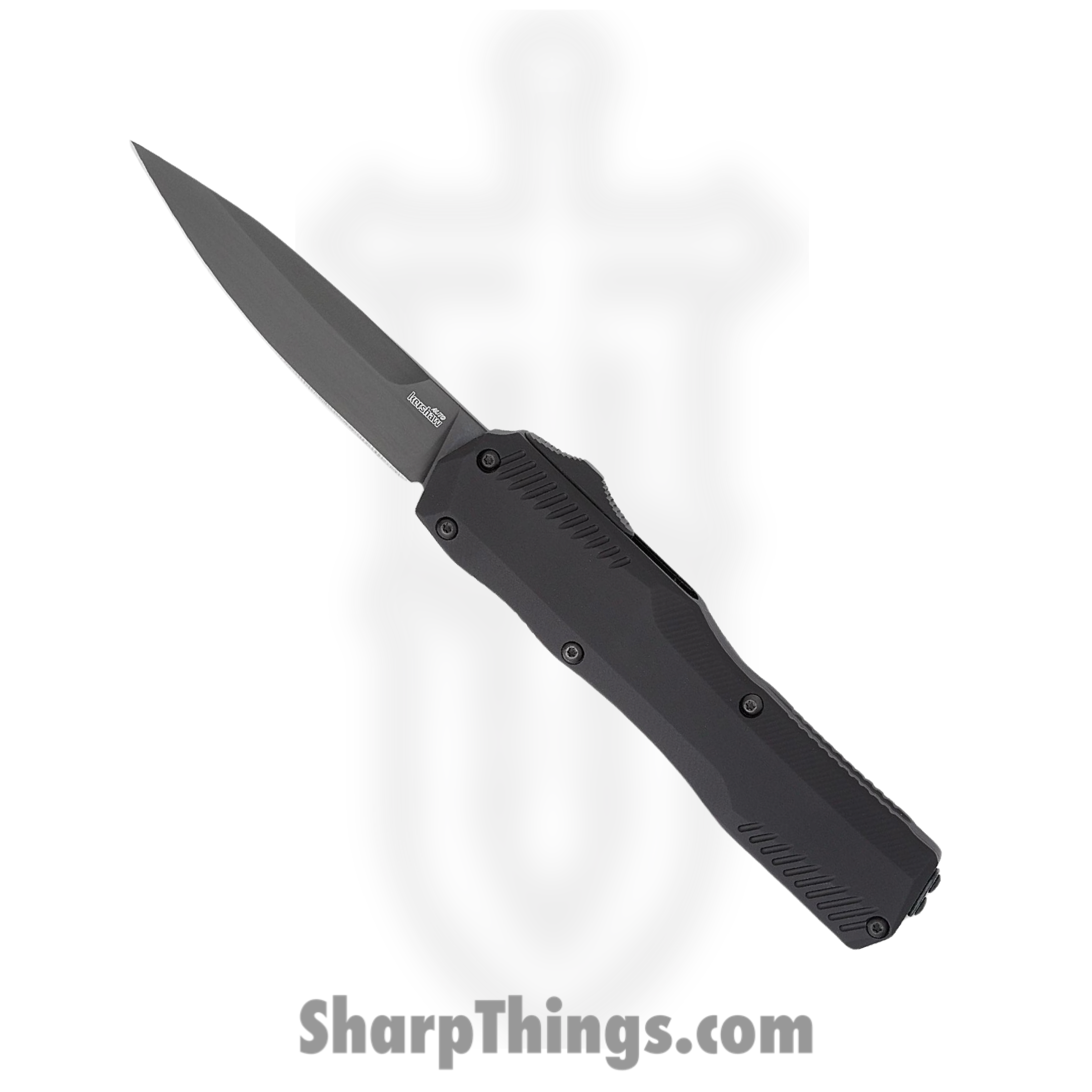 Kershaw - 9000BLK - Diskin Livewire - OTF Auto - MagnaCut DLC Spear Point - 6061-T6 Aluminum - Black